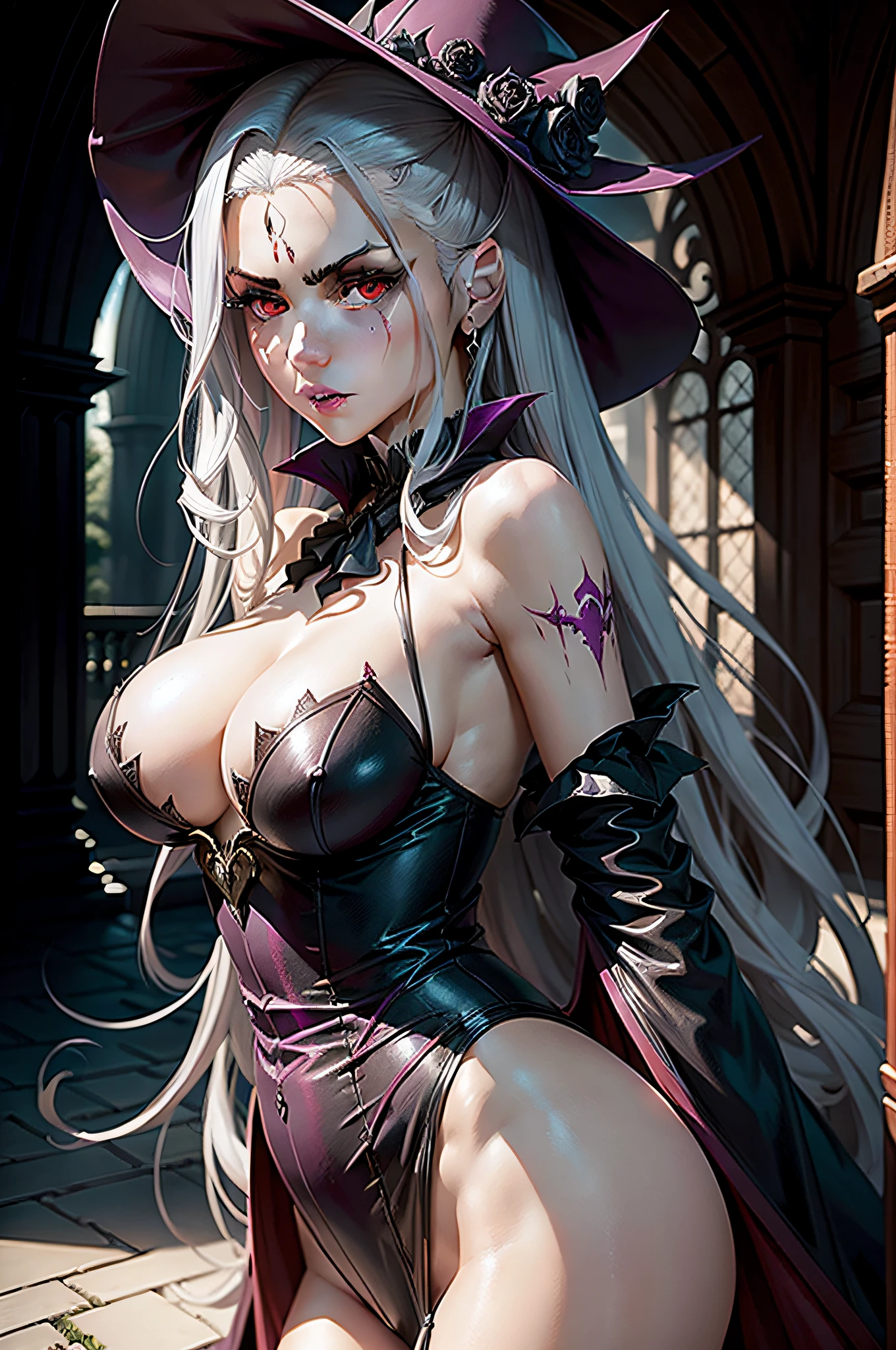 Vampire girl Shalltear Bloodfallen: Overlord anime, best quality, masterpiece, (realistic:1.2), Front, detailed face, (((masterpiece))), (((best quality))),(((extremely detailed))), illustration, mysterious,