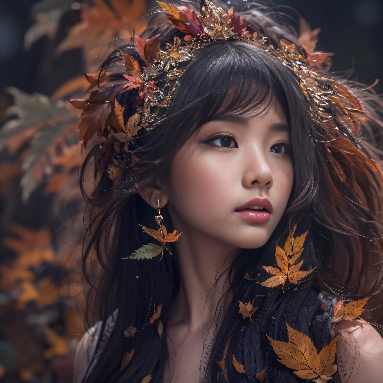 32K(tmasterpiece,k hd,hyper HD,32K)Long flowing black hair,Yellowstone,Xuzhou girl ,Flame protector(realisticlying:1.4),Python pattern robe,Purple-pink tiara,The leaves flutter,The canyon background is pure,Hold your head high,Be proud,The nostrils look at people, A high resolution, the detail,autumnal, RAW photogr, Sharp Re, Nikon D850 Film Stock Photo by Jefferies Lee 4 Kodak Portra 400 Camera F1.6 shots, Rich colors, ultra-realistic vivid textures, Dramatic lighting, Unreal Engine Art Station Trend, cinestir 800,Hold your head high,Be proud,The nostrils look at people