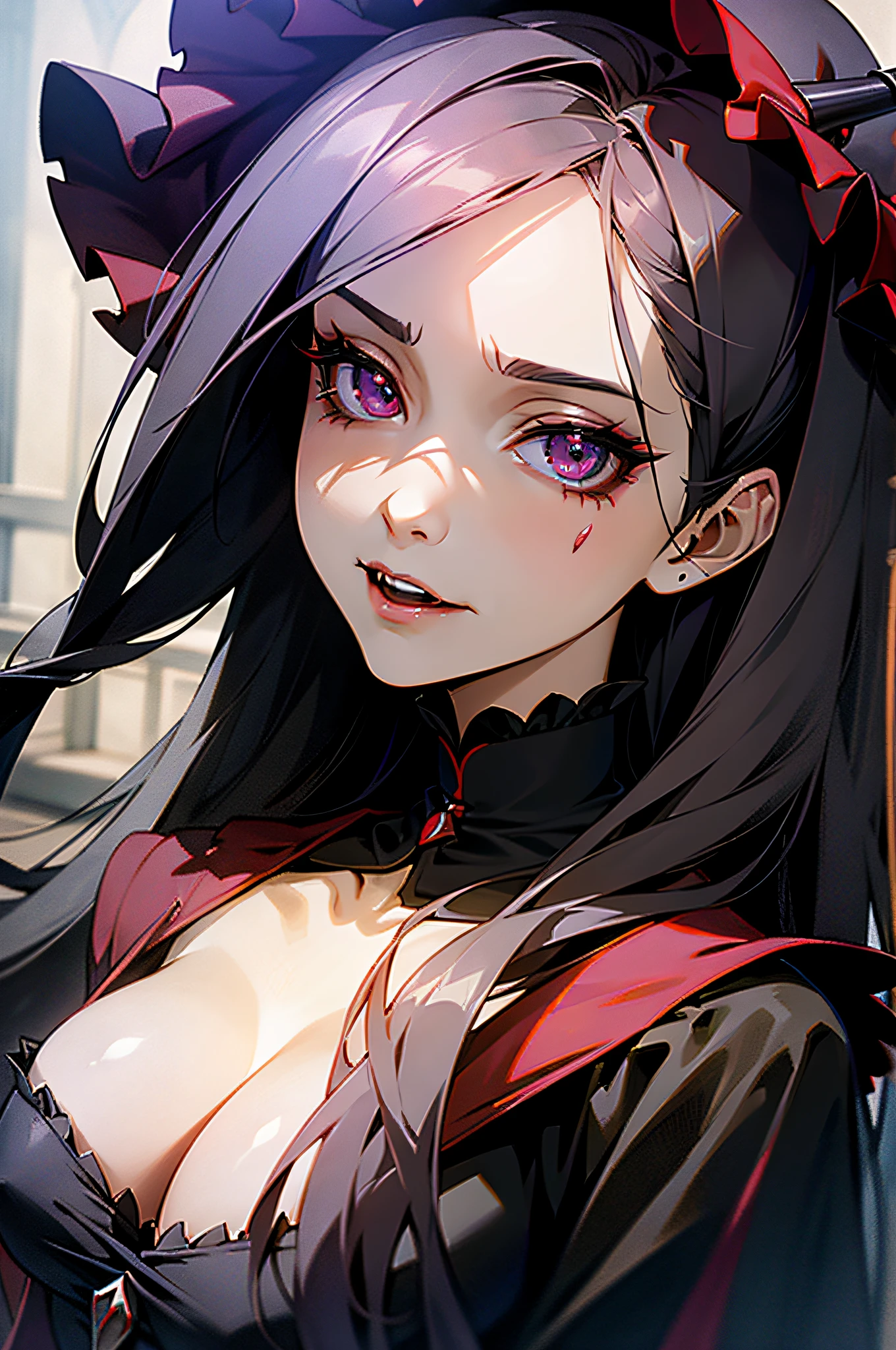 Vampire girl Shalltear Bloodfallen: Overlord anime, best quality, masterpiece, (realistic:1.2), Front, detailed face, (((masterpiece))), (((best quality))),(((extremely detailed))), illustration, mysterious,