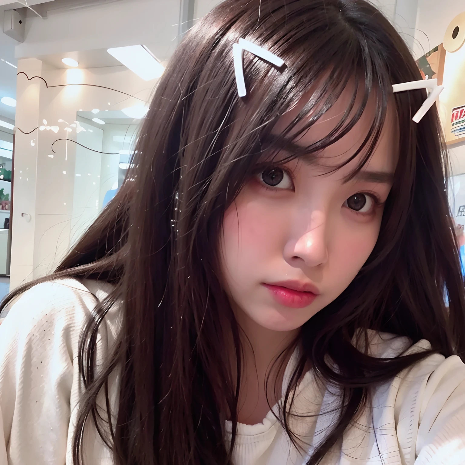 (Overhead view),dynamic angle,ultra-detailed, illustration, close-up, straight on, 1girl, 
 ((souryuu asuka langley, interface headset, red bodysuit:1.4, blonde)),Her eyes shone like dreamy stars,(glowing eyes:1.233),(beautiful and detailed eyes:1.1),(expressionless,closed mouth),(standing), 
(mechanic room with toolsand spaceship windowin a white SPACESHIP),
(night:1.2),dreamy, [[delicate fingers and hands:0.55]::0.85],(detail fingers),