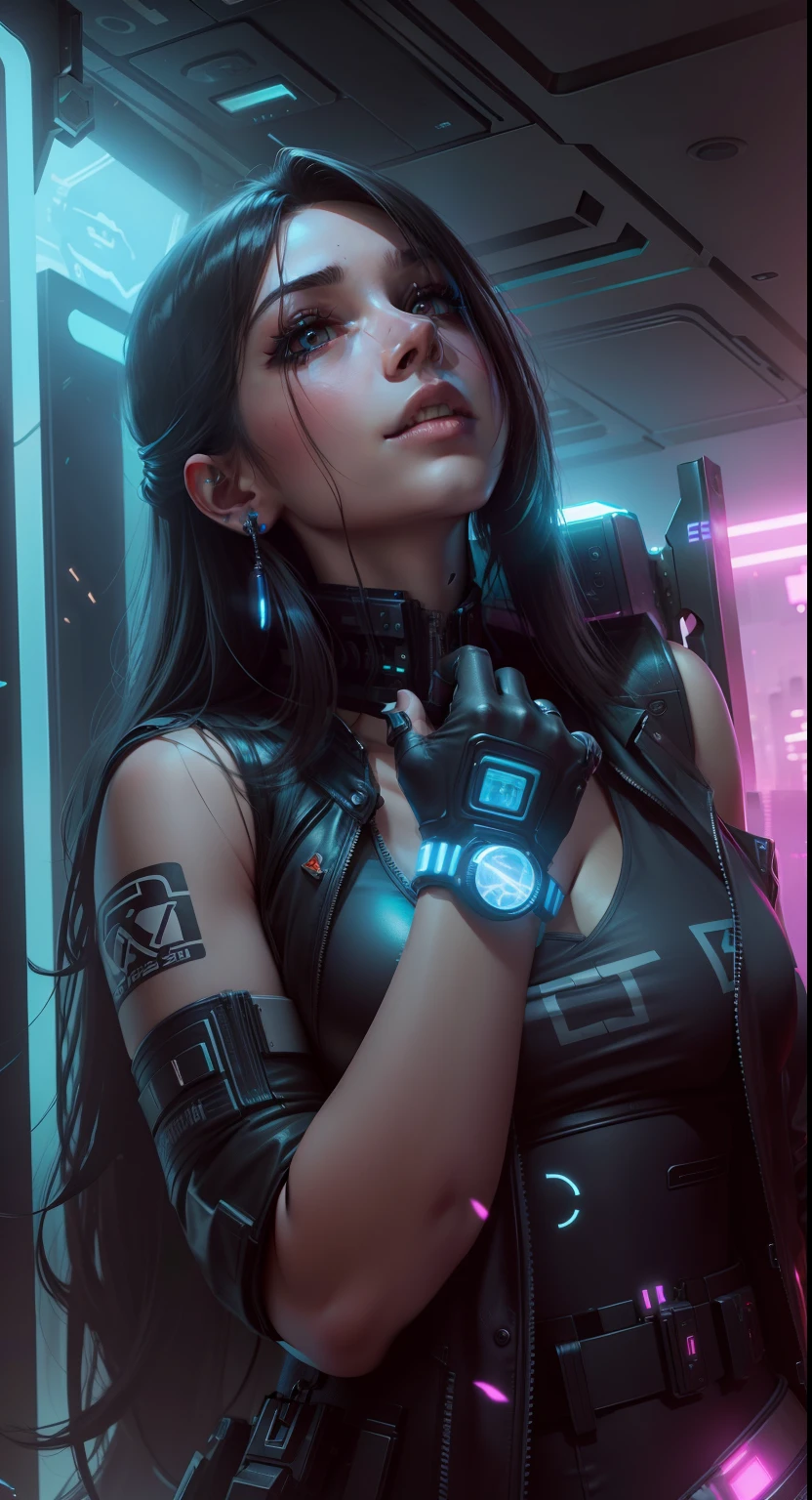 Change background, cyberpunk beautiful girl realistic face 8k, ultra realistic.
