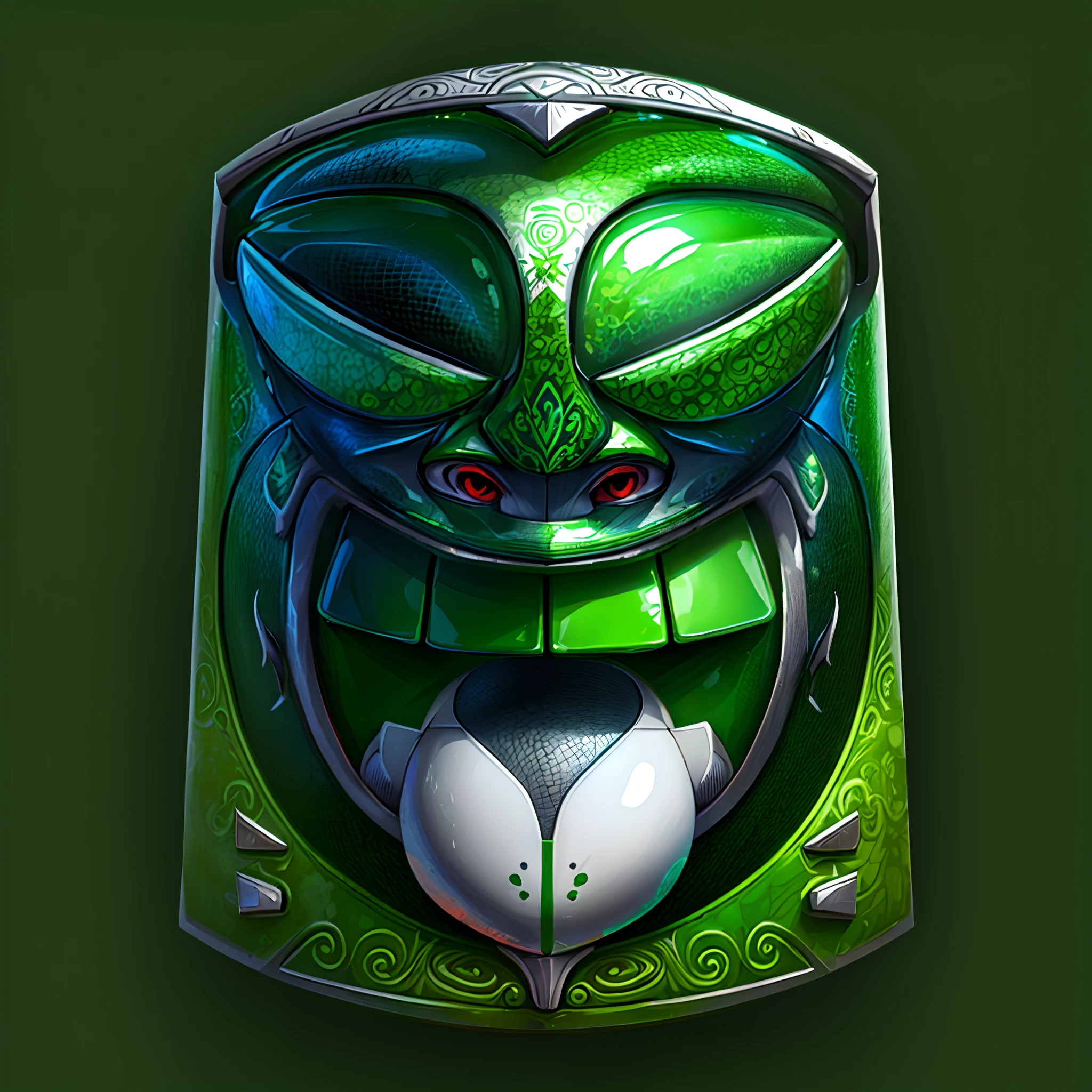 sticker on white background, downtown, Leprechaun face paint in the shape of a dragon, Eastern style painting, connect mask, Demon Samurai Mask, Asura in Chinese mythology, Thrown outline style, jagged edges, garbage bin, light shading --v 5.2