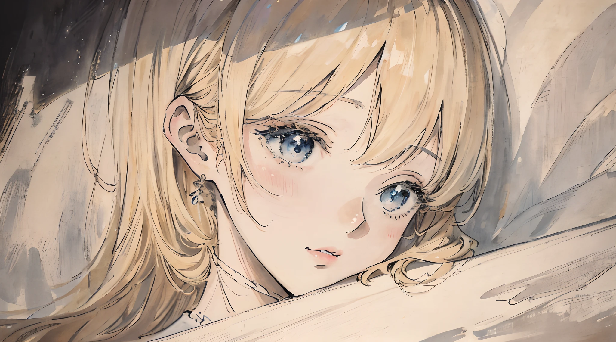 Extremely high quality illustrations,Beautiful blonde girl,Show masterpiece realism,Stunning exquisite paintings,Delicate oil texture。