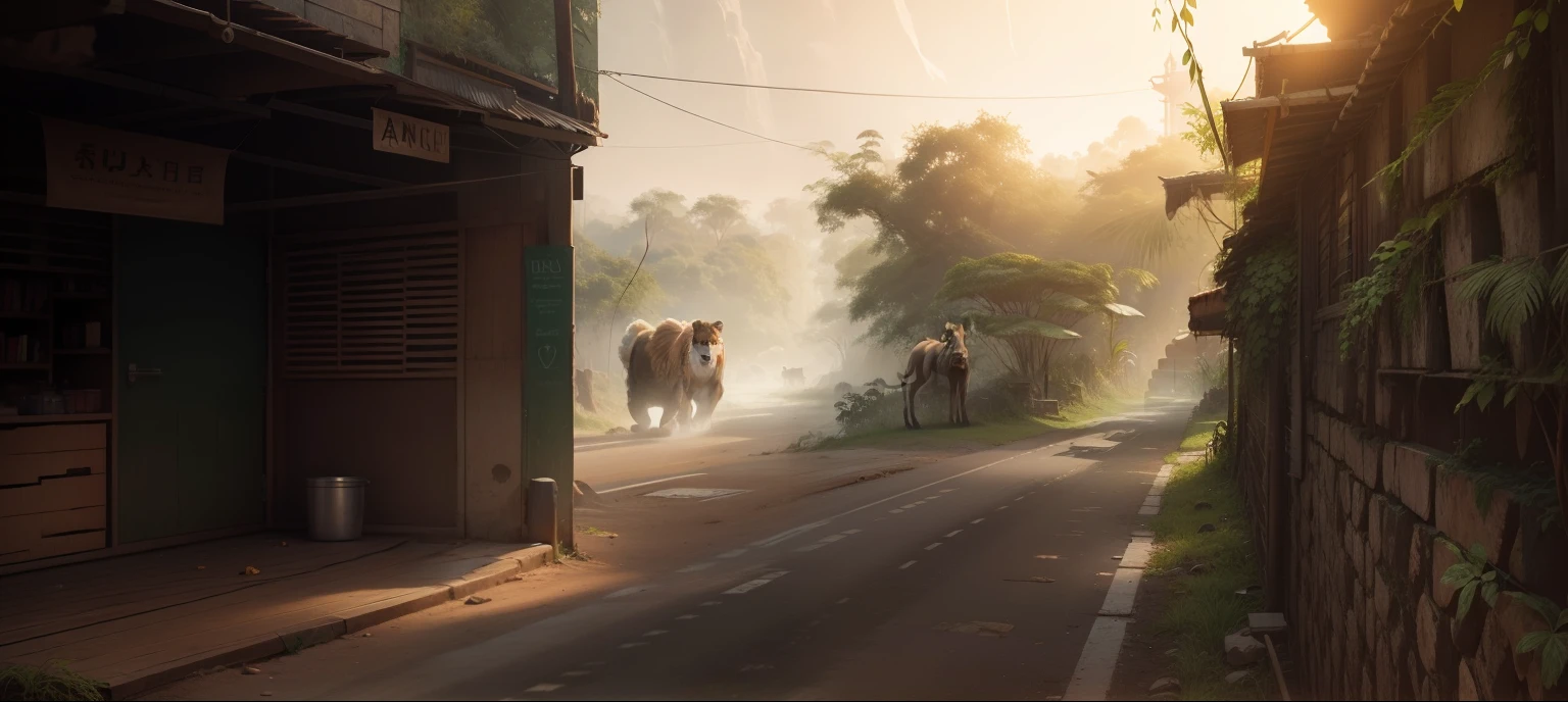 Change the background and jungle animals