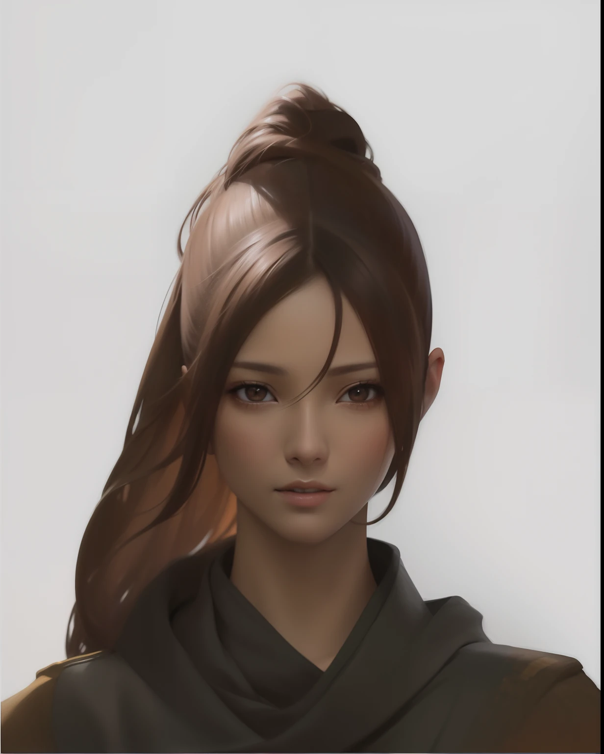 (Brown-haired woman:1.2),(Brown scarf:1.1)It is being drawn in the Anime Painter Studio,Digital character painting produced with anime painter studio,close up character,inspired by Chen Jiru,digital painted,realistic character concept,character close up,unrealistic character concept,Female character,character concept portrait,painted character portrait,concept portrait。