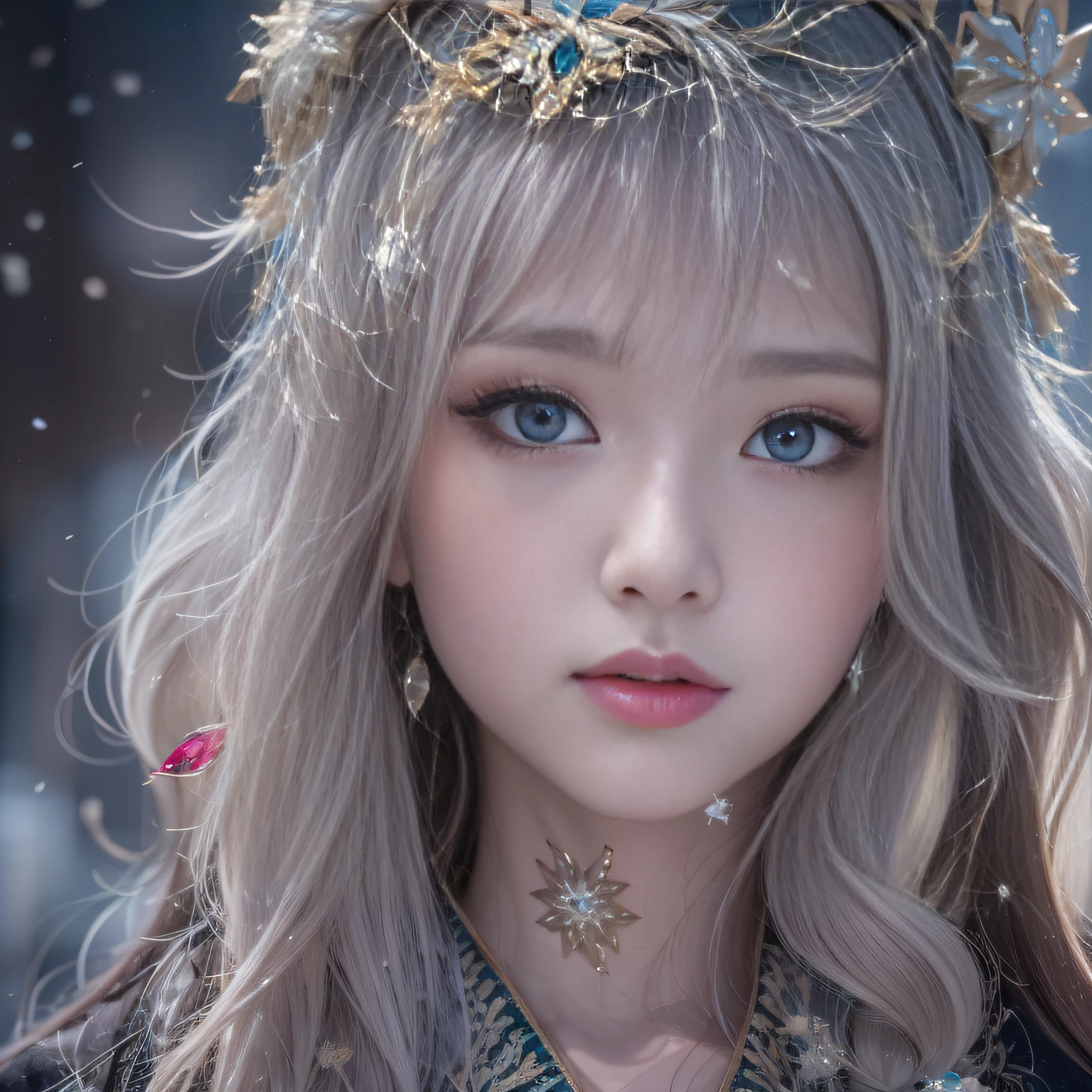 A close up of a woman with a crown on her head - SeaArt AI