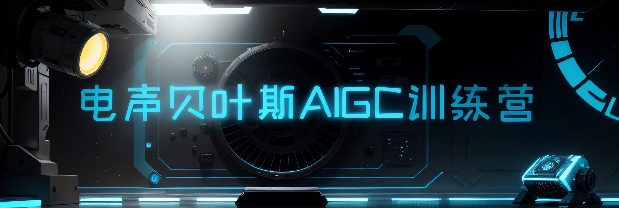 Technical scenes，bright，light blues，white colors，gear wheel，Mechanical devices，droid，Chinese word