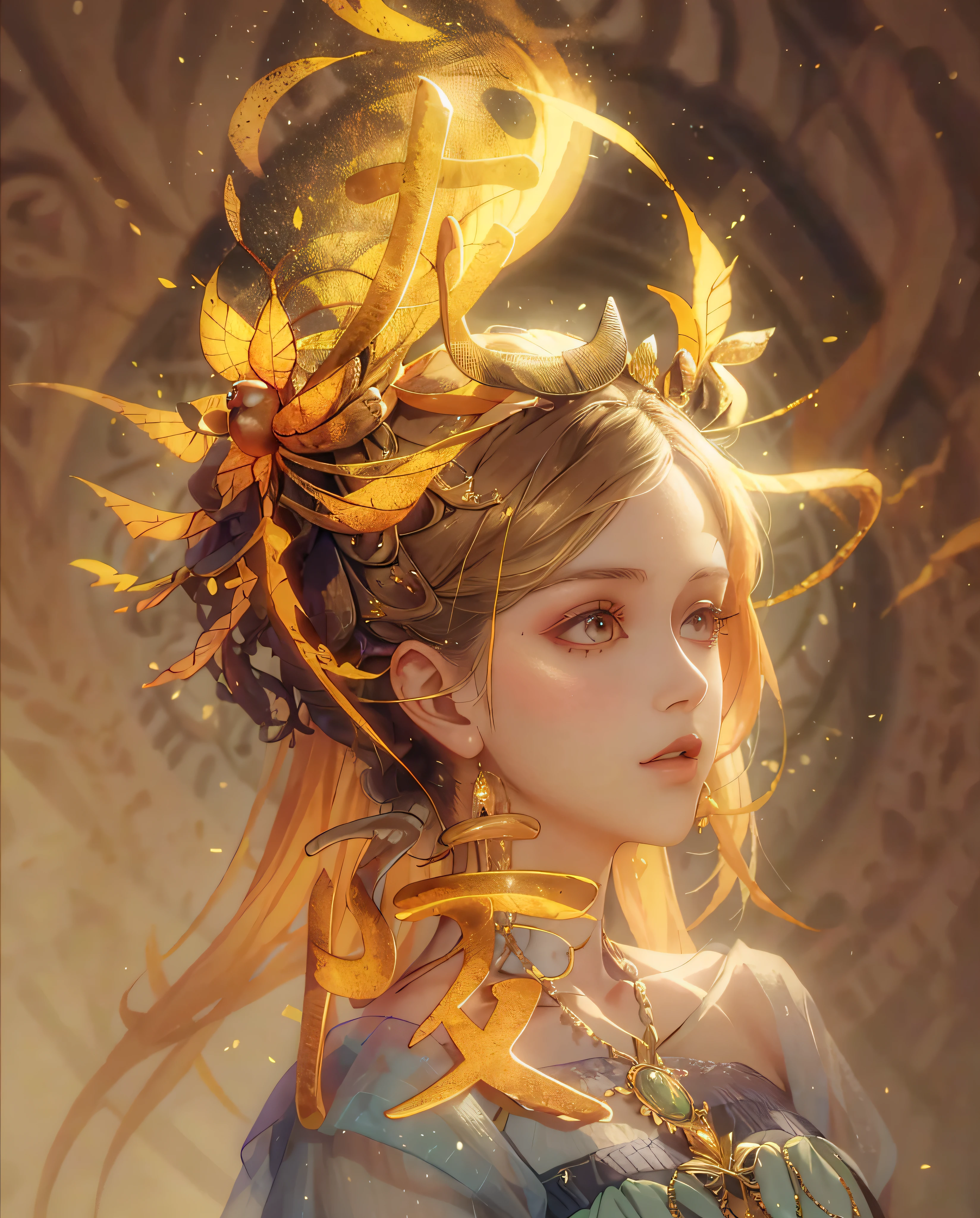 A beautiful girl portrait，butterflys