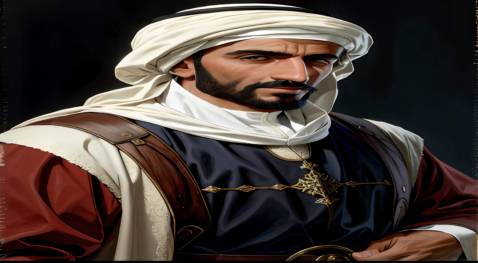 Retrato de um nobre medieval, arabic