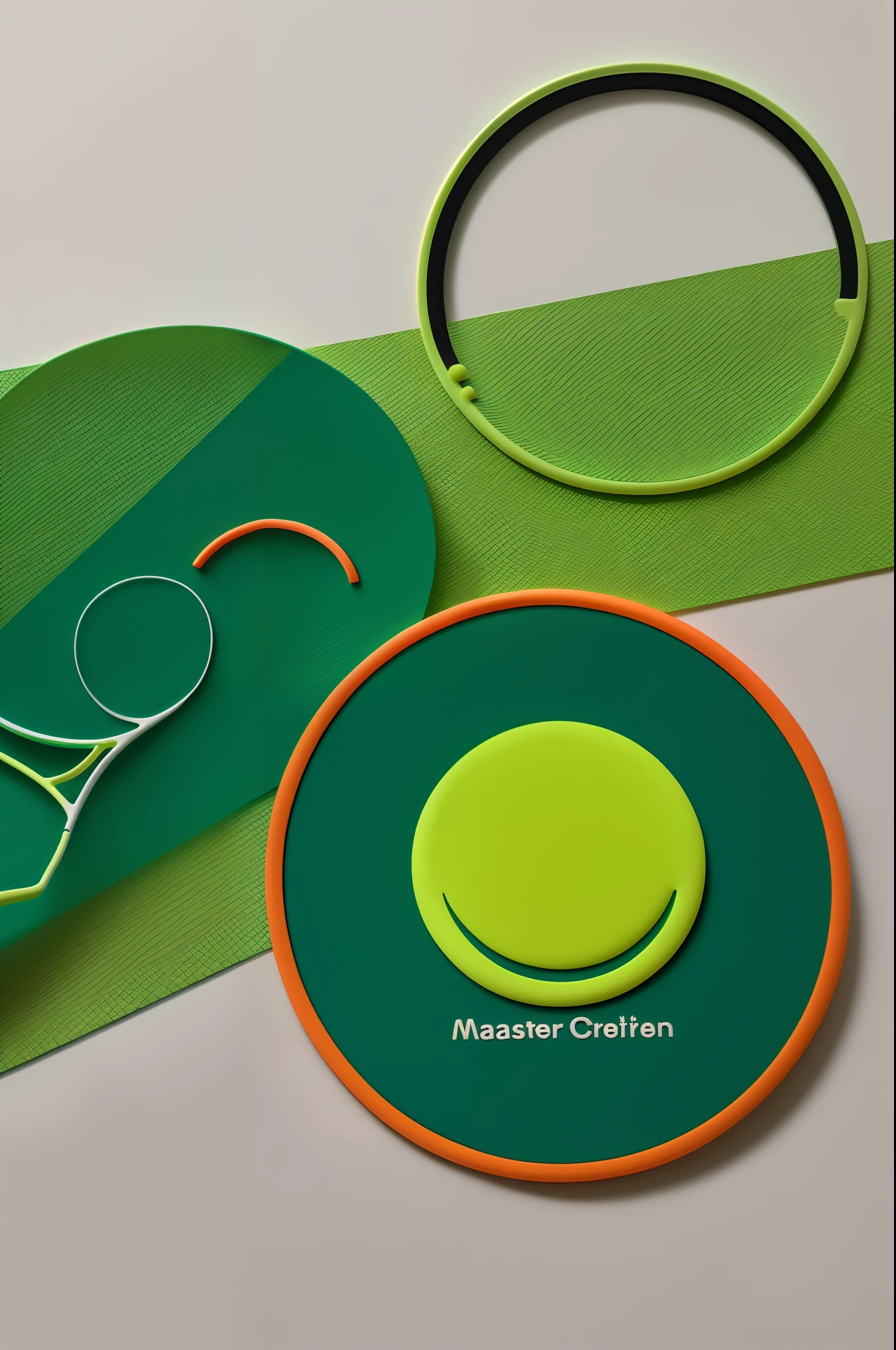 Tennis badge design,Exquisitely,Master design,Red Dot Design Award winner,originality,Minimalist,tidal current,fluorescent green,intriguing。