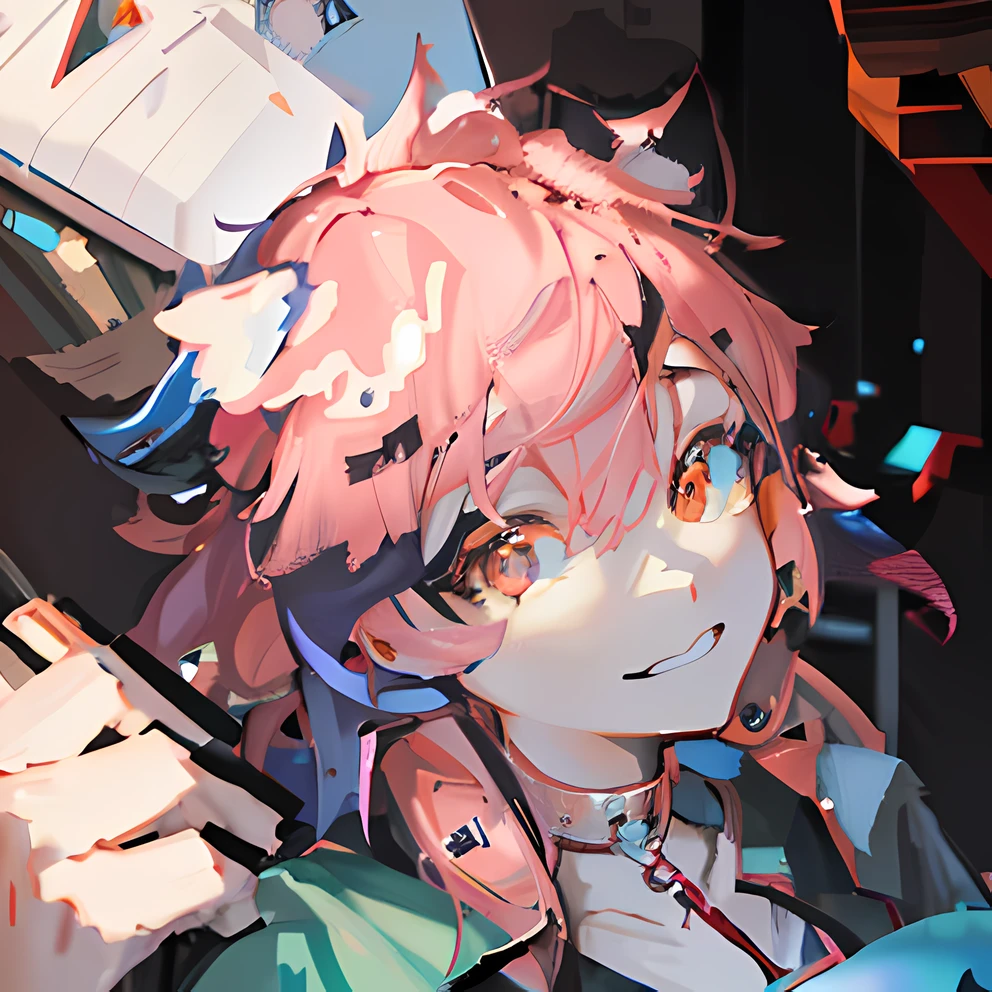 Anime - Style statue of a woman with pink hair holding a mobile phone, anime styled 3d, Detailed digital anime art, Stylized anime, Badass anime 8 K, Best anime 4k konachan wallpaper, anime style hyper detailed, close up character, Detailed key anime art, ultra hyper-detailed, nagito komaeda, orange - haired anime boy