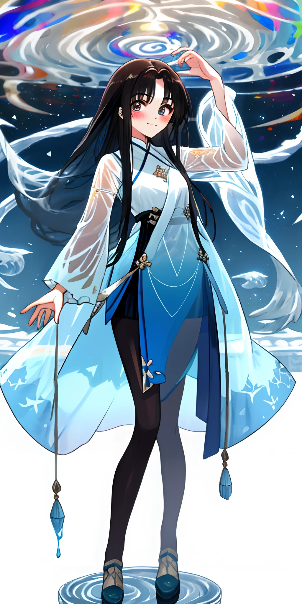 Kizi,Stained with white liquid,Blushlush,see-through transparent clothes,
