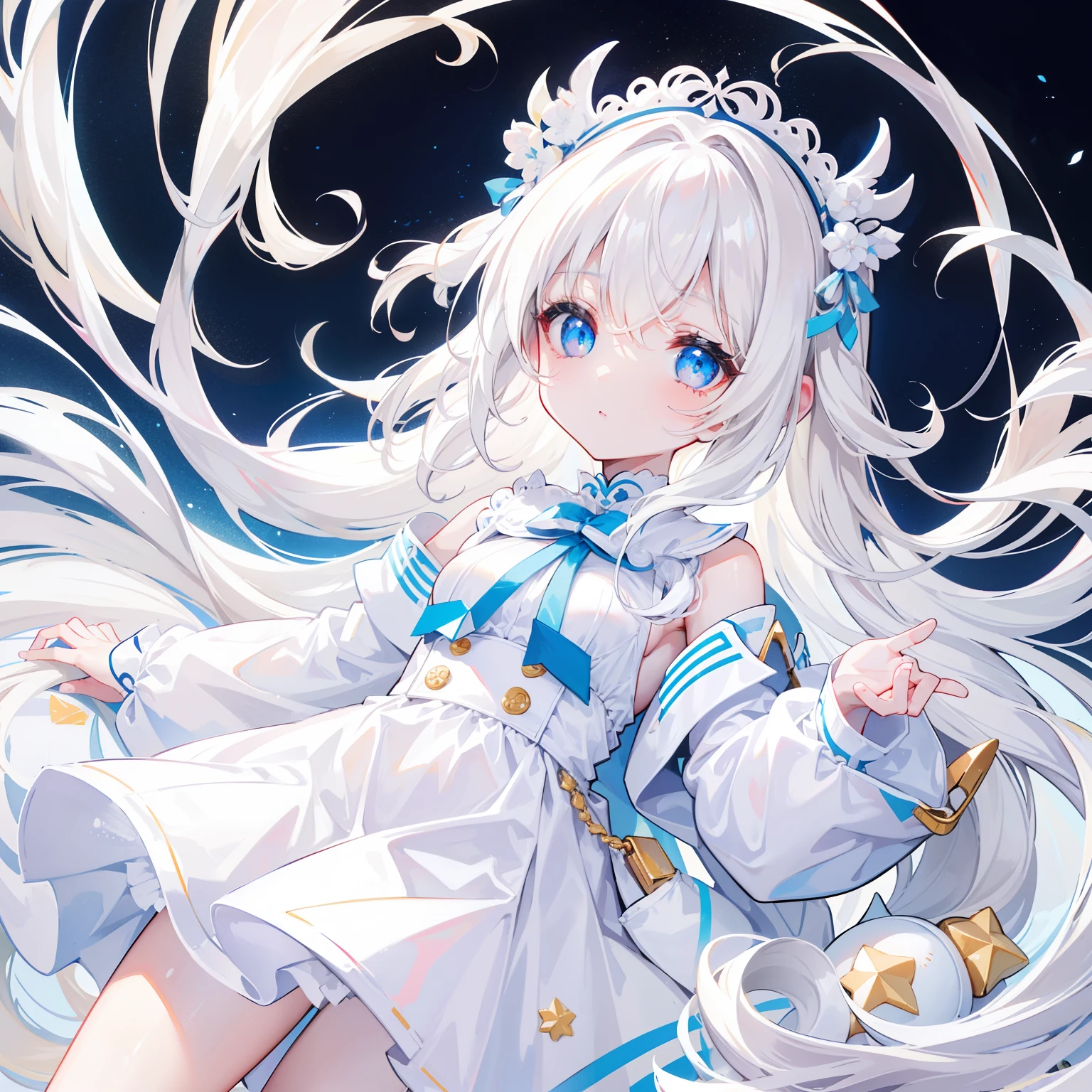 Masterpiece、Highest quality、highest quality、(Open Mouth Smile)、Shiny hair quality、Small face、Dynamic pose、Super detailed, beautiful, wide eyes、Ultra-detailed, clear and beautiful faces、(cute illustration:1.2), High-resolution, ultra-detailed, best quality, embarrassed、Thighs, Awards, Anatomically correct