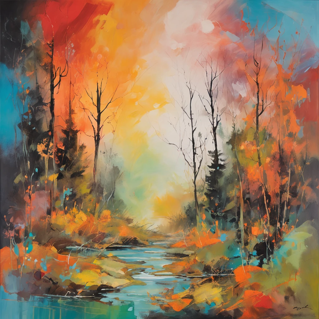 Intricate painting details of Japanese forests, By range Murata, galaxy in background, Clouds, vivd colour, High contrast, Mountain, vector line art, orange highlights, trending in pixiv, anime concept art, Stick, Mattire, high high quality, Edge to edge, Sanskrit