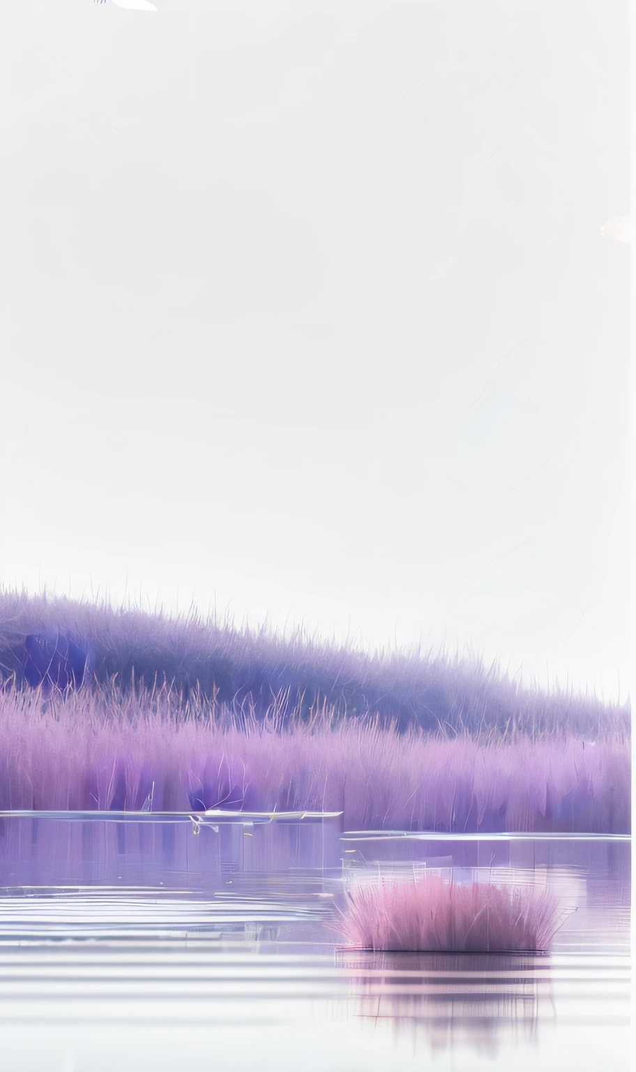 It blends in with the lake in the picture