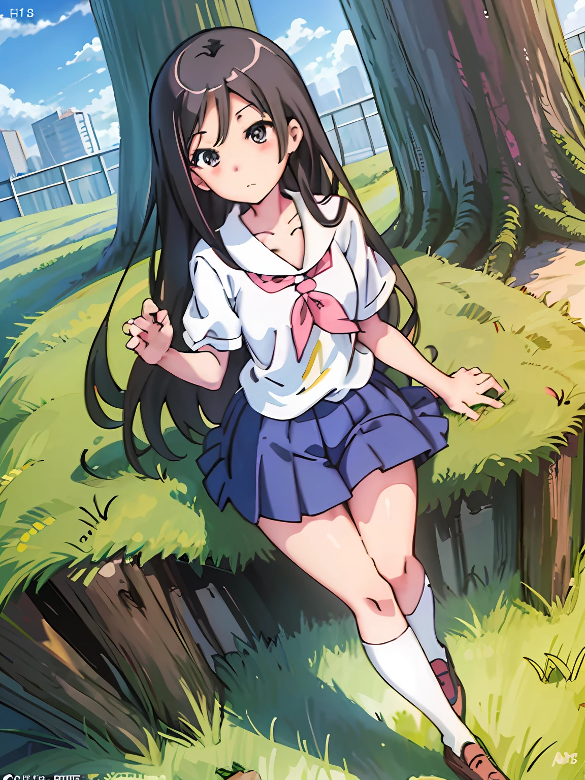 Junior high school nudist、Severely torn clothes scatter、Fight against the strong wind、soaring wide open、Dynamism、Hide your crotch with your hands