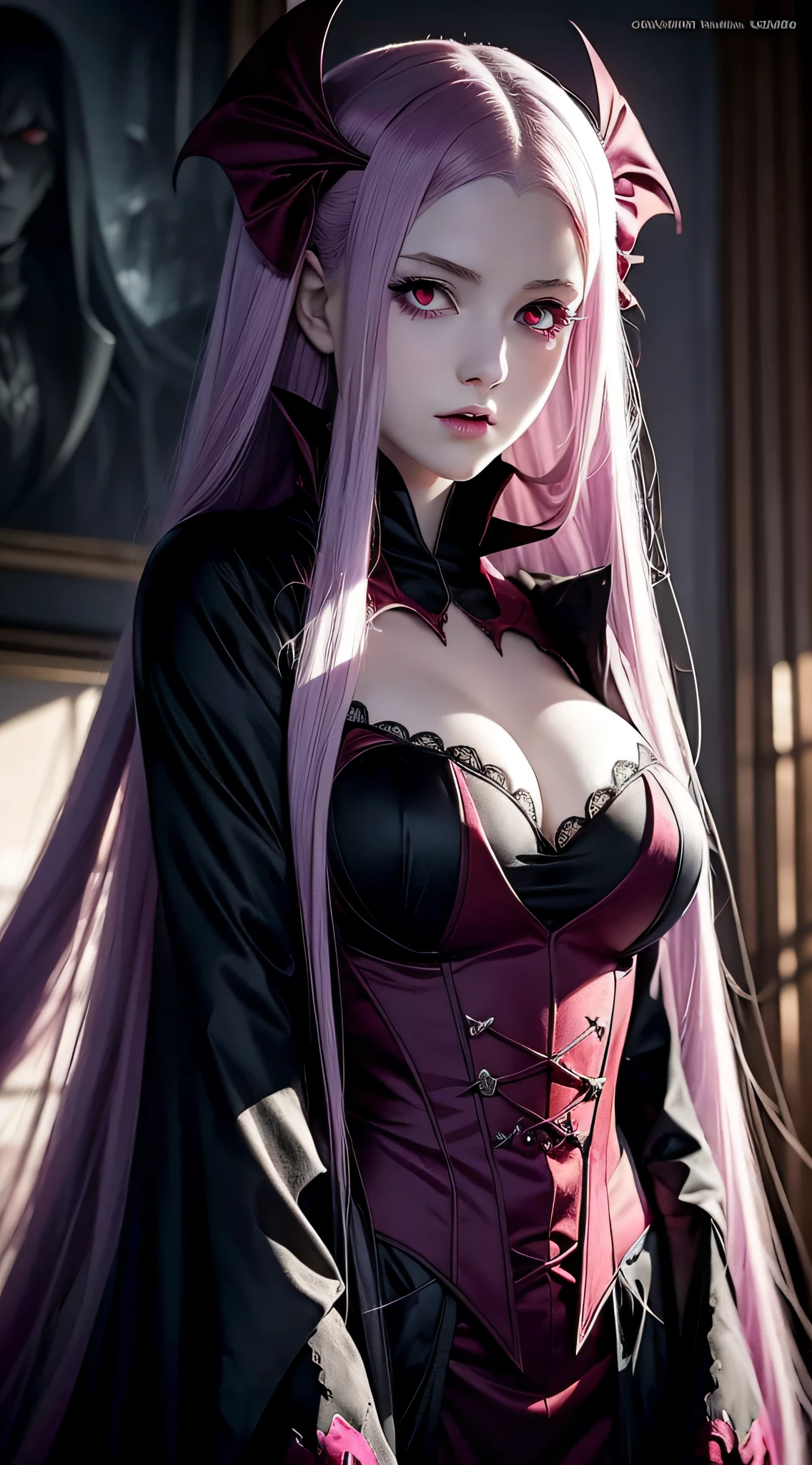 Vampire girl Shalltear Bloodfallen: Overlord anime, best quality, masterpiece, (realistic:1.2), Front, detailed face, (((masterpiece))), (((best quality))),(((extremely detailed))), illustration, mysterious,
