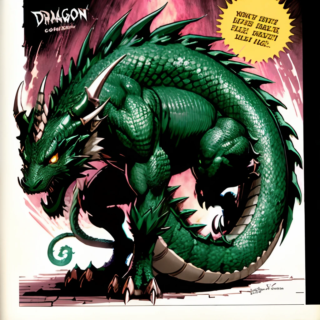 Dragon evil comic style color