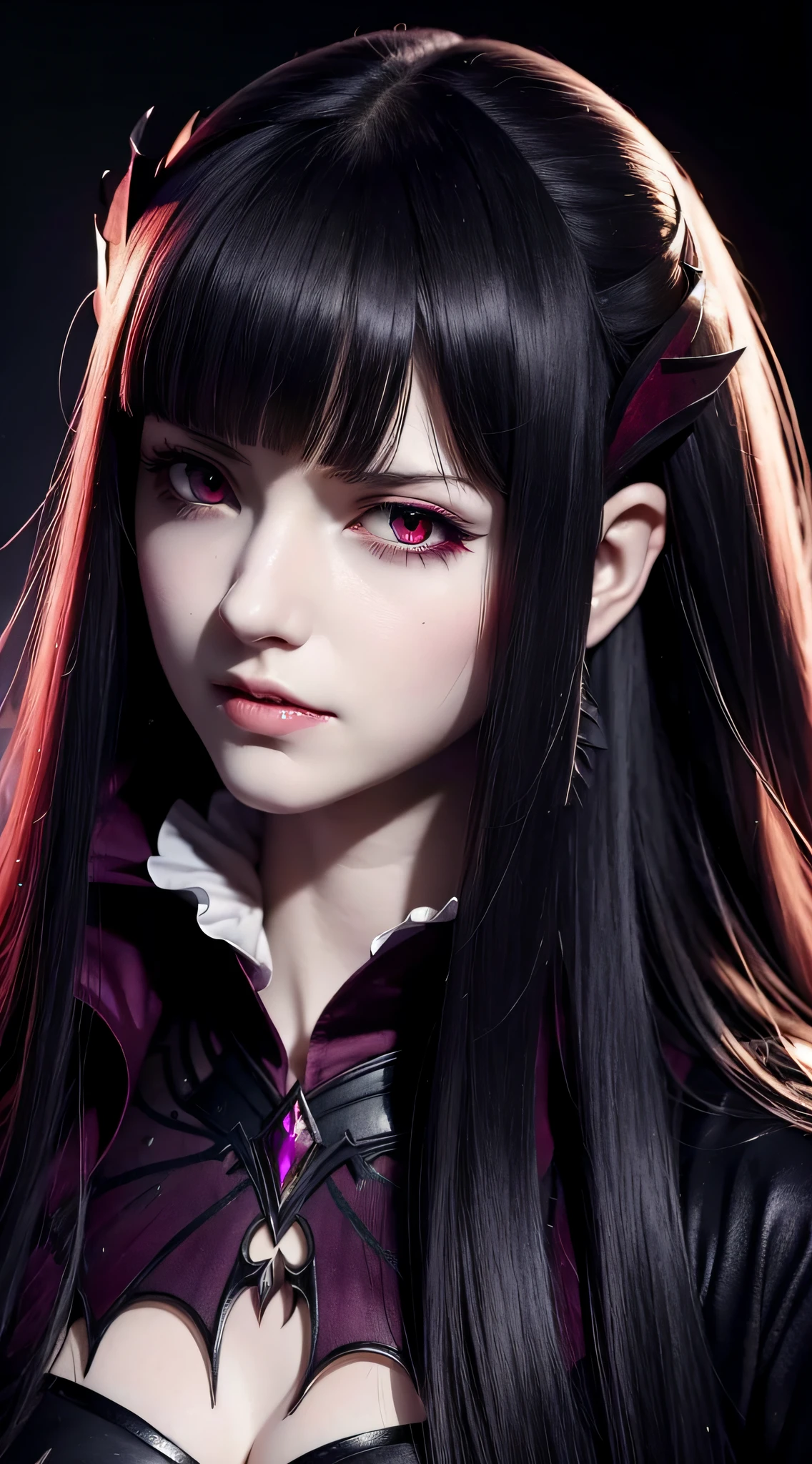 Vampire girl Shalltear Bloodfallen: Overlord anime, best quality, masterpiece, (realistic:1.2), Front, detailed face, (((masterpiece))), (((best quality))),(((extremely detailed))), illustration, mysterious,