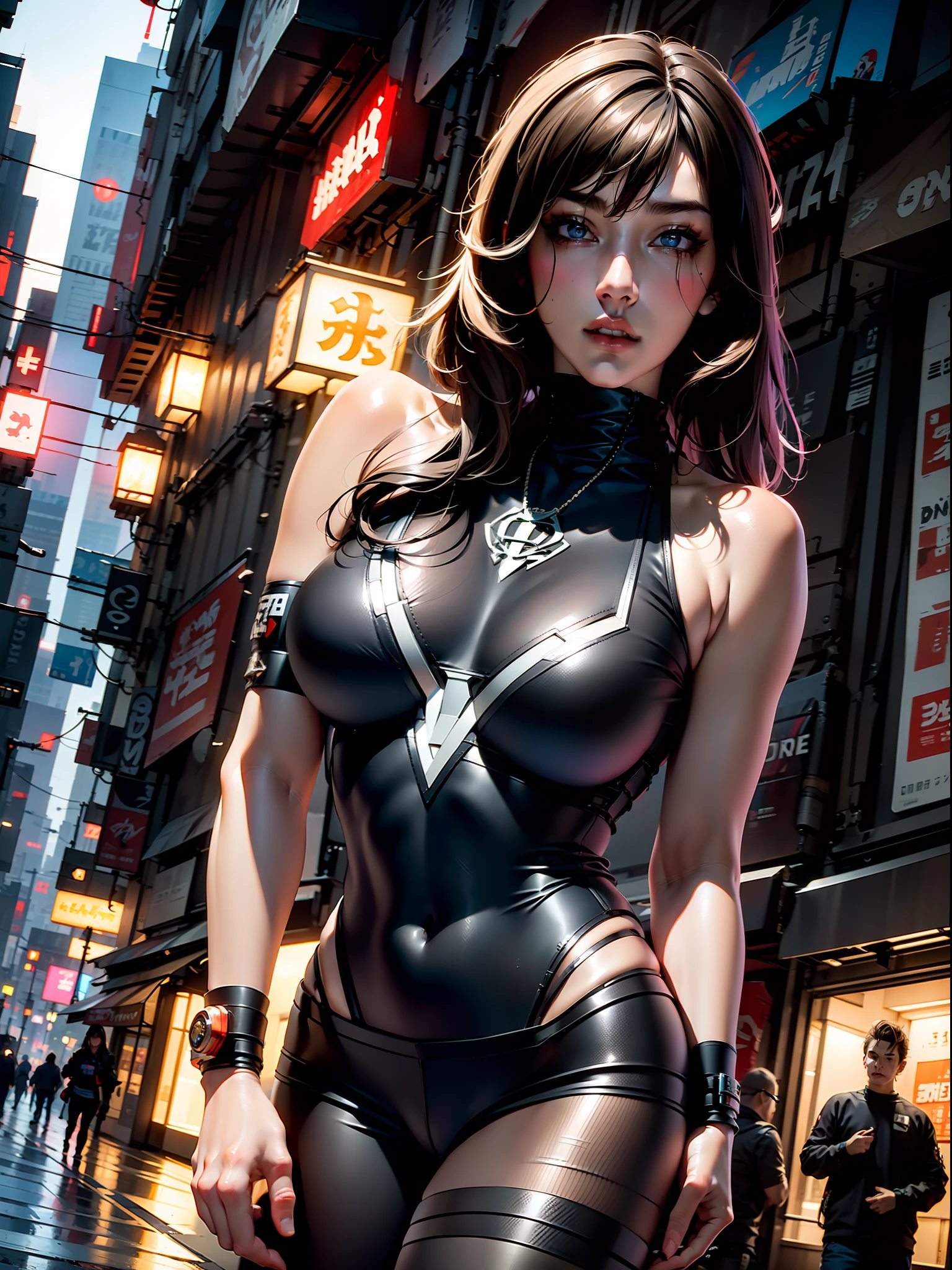 (1girl:1.3), Solo, (((Very detailed face)))), ((Very detailed eyes and face)))), Beautiful detail eyes, Body parts__, Official art, Unified 8k wallpaper, Super detailed, beautiful and beautiful, beautiful, masterpiece, best quality, original, masterpiece, super fine photo, best quality, super high resolution, realistic realism, sunlight, full body portrait, amazing beauty, dynamic pose, delicate face, vibrant eyes, (from the front), She wears Spider-Man suit, red and black color scheme, spider, very detailed city roof background, rooftop, overlooking the city, detailed face, detailed complex busy background, messy, gorgeous, milky white, highly detailed skin, realistic skin details, visible pores, clear focus, volumetric fog, 8k uhd, DSLR, high quality, film grain, fair skin, photo realism, lomography, futuristic dystopian megalopolis, translucent