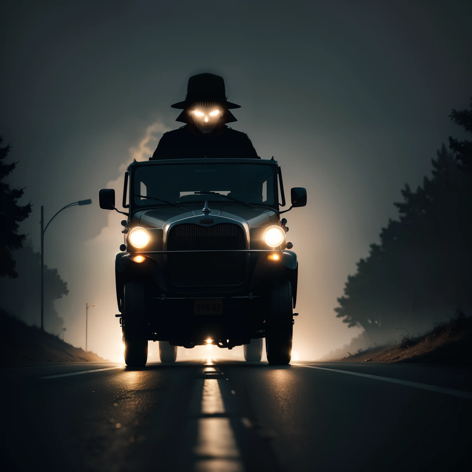 driver at night, horror, road, mist, creepy, Width 1920, Height, 1080