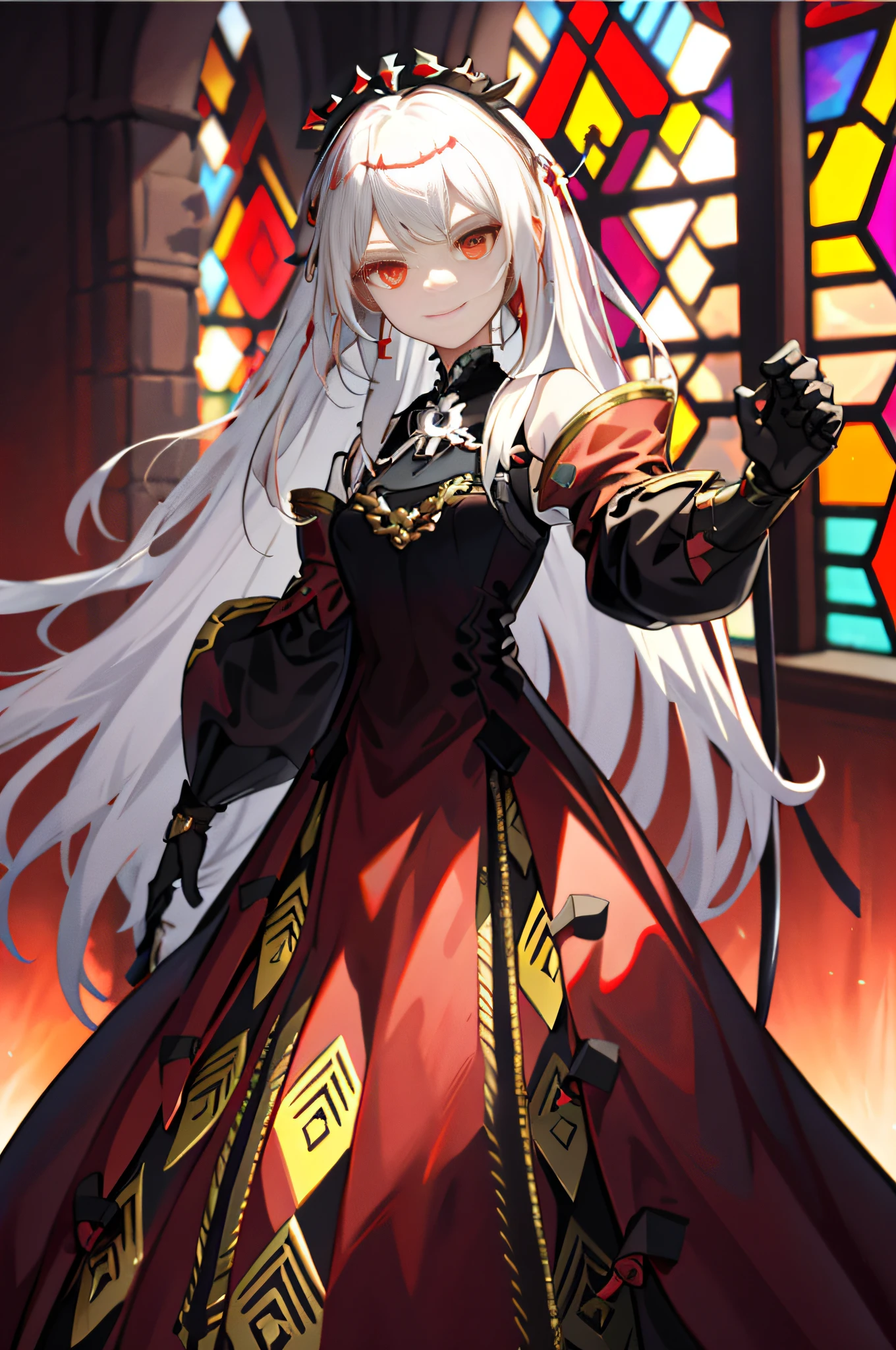 Wearing a red dress，Anime character with a sword in his hand, From Arknights, Half caller, half incense, Ayaka Genshin impact, Genshin, Keqing from Genshin Impact, from girls frontline, Stained, Aromatic, Ashe, inspired by Li Chevalier, Idade, astri lohne, Also, Edelgard de Fire Emblem