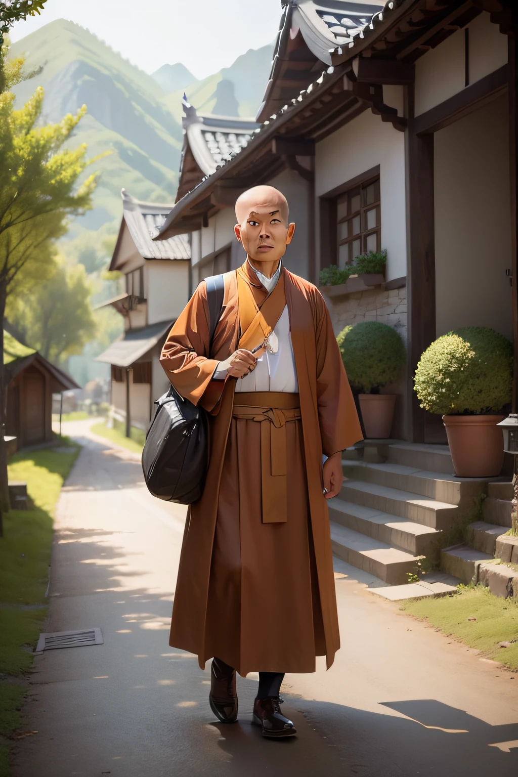 Once in a peaceful little village，There is a kind monk，It's called TD。He won the respect and affection of people with his wise teachings and loving heart