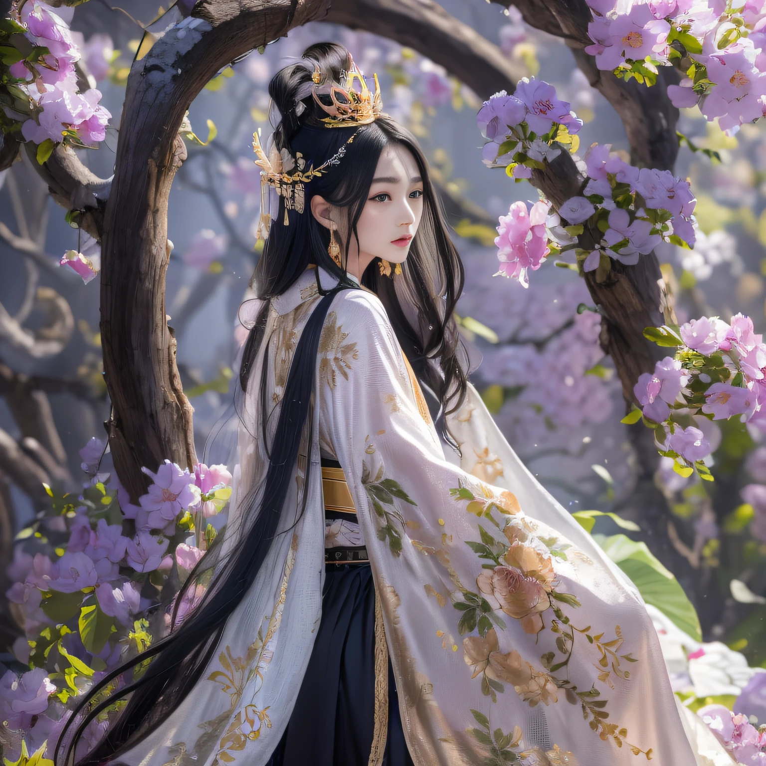 32K(tmasterpiece,k hd,hyper HD,32K)Long flowing black hair,Gold jewelry area in the back room,Smoke ring girl ,Lotus flowers flying (realisticlying:1.4),Carp pattern robe,Purple-pink tiara,Pear blossoms fluttering,The background is pure,Hold your head high,Be proud,The nostrils look at people, A high resolution, the detail, RAW photogr, Sharp Re, Nikon D850 Film Stock Photo by Jefferies Lee 4 Kodak Portra 400 Camera F1.6 shots, Rich colors, ultra-realistic vivid textures, Dramatic lighting, Unreal Engine Art Station Trend, cinestir 800,Hold your head high,Be proud,The nostrils look at people,32K(tmasterpiece,k hd,hyper HD,32K)Long flowing black hair,Backroom pond,zydink, a color, Asian people (A unicorn), (Silk scarf), Combat posture, looking at viewert, long whitr hair, Floating hair, Hanfu, Chinese clothes, longer sleeves, (abstract ink splash:1.2), white backgrounid,Kirin Beast Protector (realisticlying:1.4), (realisticlying:1.4),,The nostrils look at people, A high resolution, the detail, RAW photogr, Sharp Re,