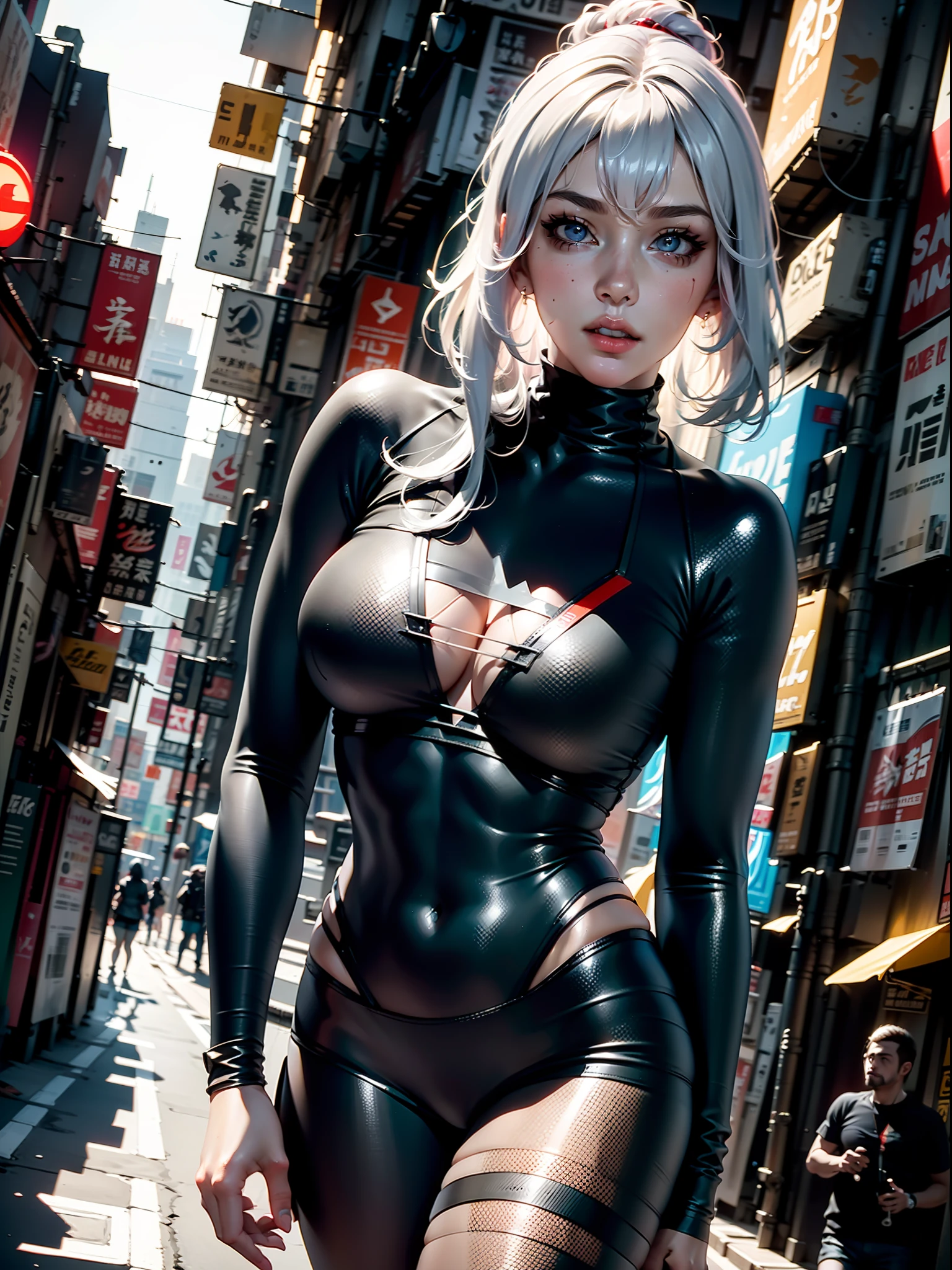 (1girl:1.3), Solo, (((Very detailed face)))), ((Very detailed eyes and face)))), Beautiful detail eyes, Body parts__, Official art, Unified 8k wallpaper, Super detailed, beautiful and beautiful, beautiful, masterpiece, best quality, original, masterpiece, super fine photo, best quality, super high resolution, realistic realism, sunlight, full body portrait, amazing beauty, dynamic pose, delicate face, vibrant eyes, (from the front), She wears Spider-Man suit, red and black color scheme, spider, very detailed city roof background, rooftop, overlooking the city, detailed face, detailed complex busy background, messy, gorgeous, milky white, highly detailed skin, realistic skin details, visible pores, clear focus, volumetric fog, 8k uhd, DSLR, high quality, film grain, fair skin, photo realism, lomography, futuristic dystopian megalopolis, translucent