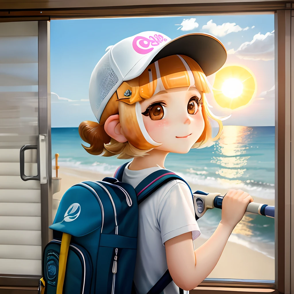 Splatoon、sun visor、Pattsun bangs、girl with、kawaii