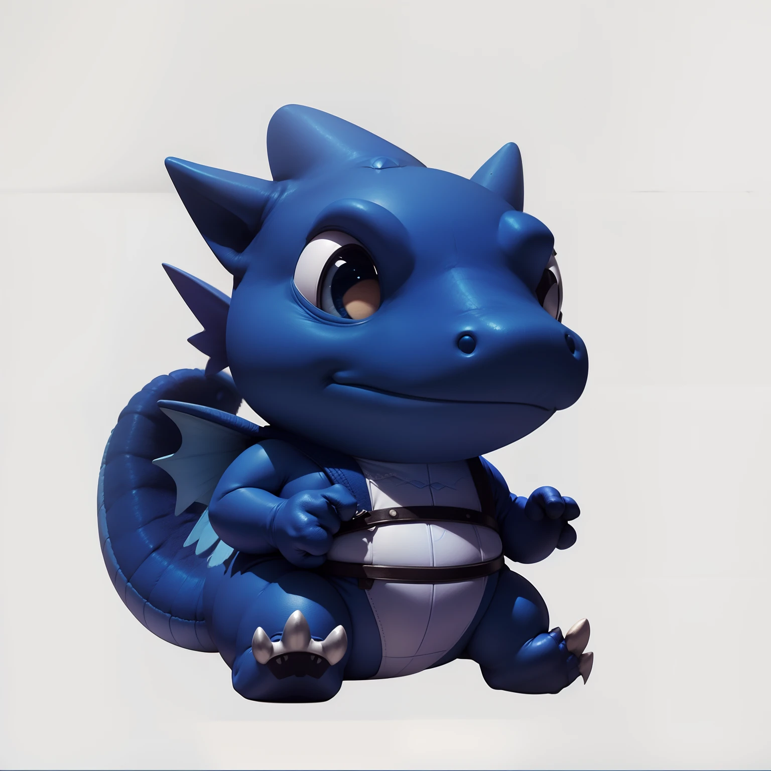Little blue dinosaur，Blue wings，Blue tail