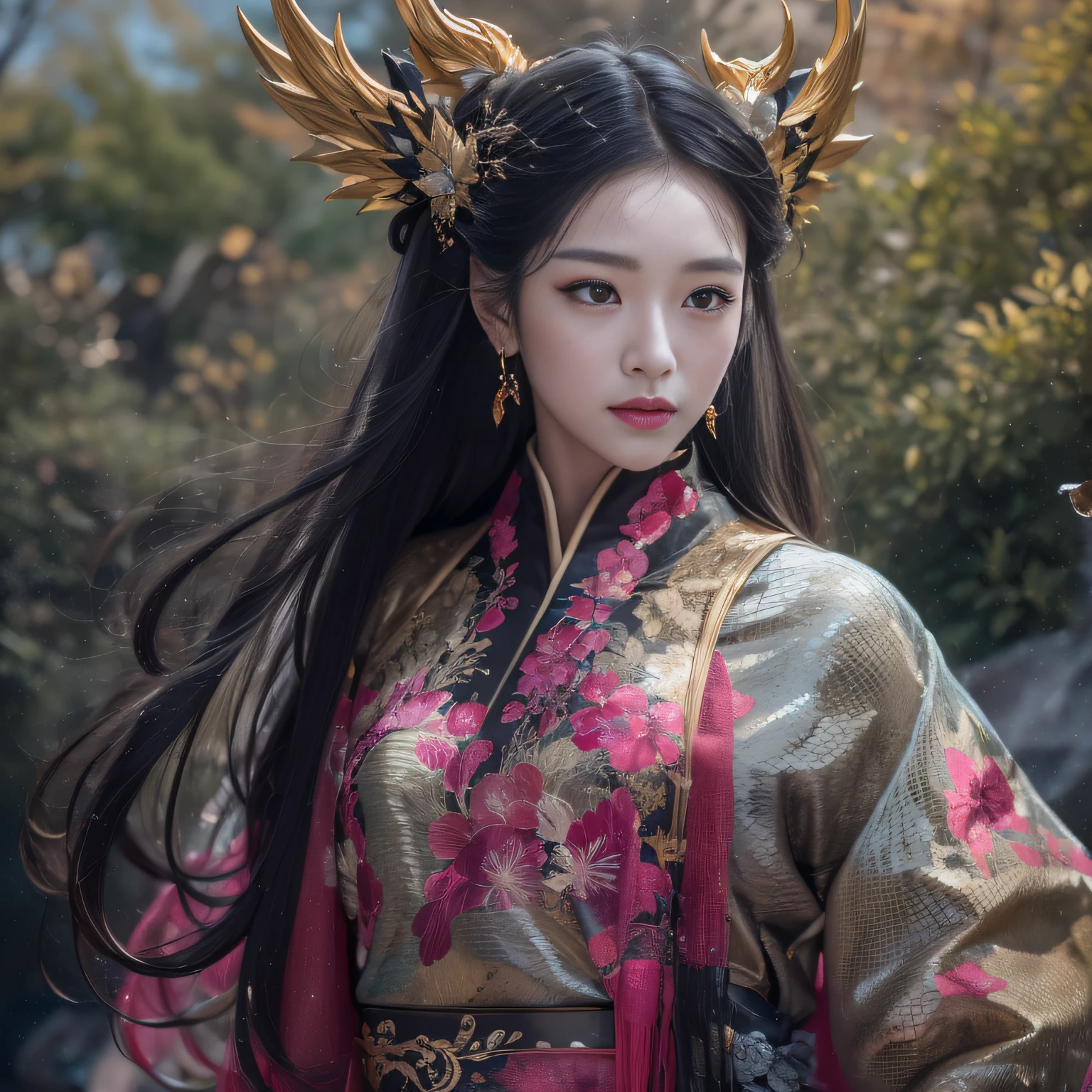 32K(tmasterpiece,k hd,hyper HD,32K)Long flowing black hair,Gold jewelry area in the back room,Smoke ring girl ,Black Gold Dragon Protector (realisticlying:1.4),Python pattern robe,Purple-pink tiara,Snowflakes fluttering,The background is pure,Hold your head high,Be proud,The nostrils look at people, A high resolution, the detail, RAW photogr, Sharp Re, Nikon D850 Film Stock Photo by Jefferies Lee 4 Kodak Portra 400 Camera F1.6 shots, Rich colors, ultra-realistic vivid textures, Dramatic lighting, Unreal Engine Art Station Trend, cinestir 800,Hold your head high,Be proud,The nostrils look at people,32K(tmasterpiece,k hd,hyper HD,32K)Long flowing black hair,Backroom pond,zydink, a color, Asian people (A unicorn), (Silk scarf), Combat posture, looking at viewert, long whitr hair, Floating hair, Hanfu, Chinese clothes, longer sleeves, (Abstract gouache splash:1.2), Cascades waterfalls background,Kirin Beast Protector (realisticlying:1.4), (realisticlying:1.4),,The nostrils look at people, A high resolution, the detail, RAW photogr, Sharp Re,