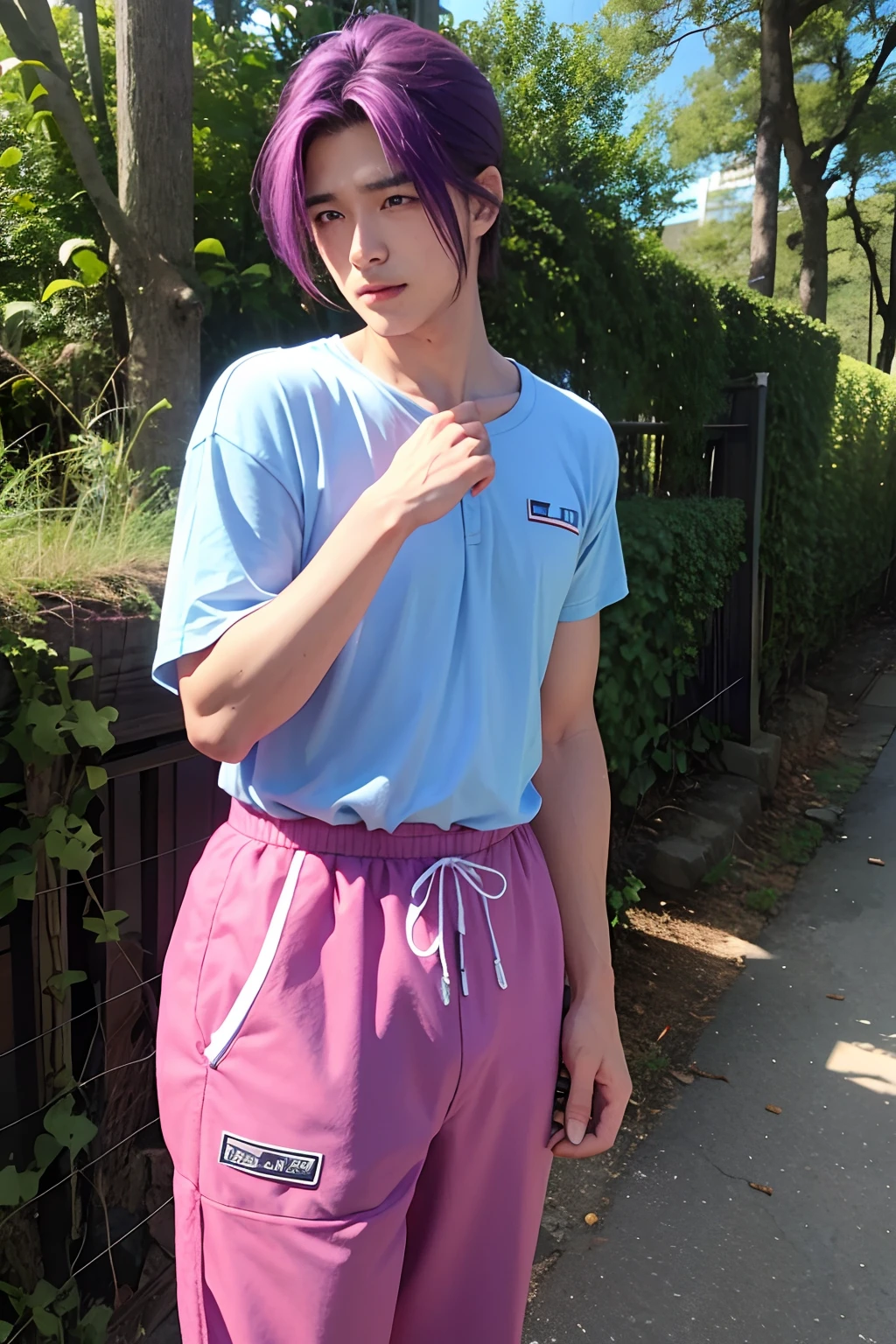 Male face、Feminization、Trunks