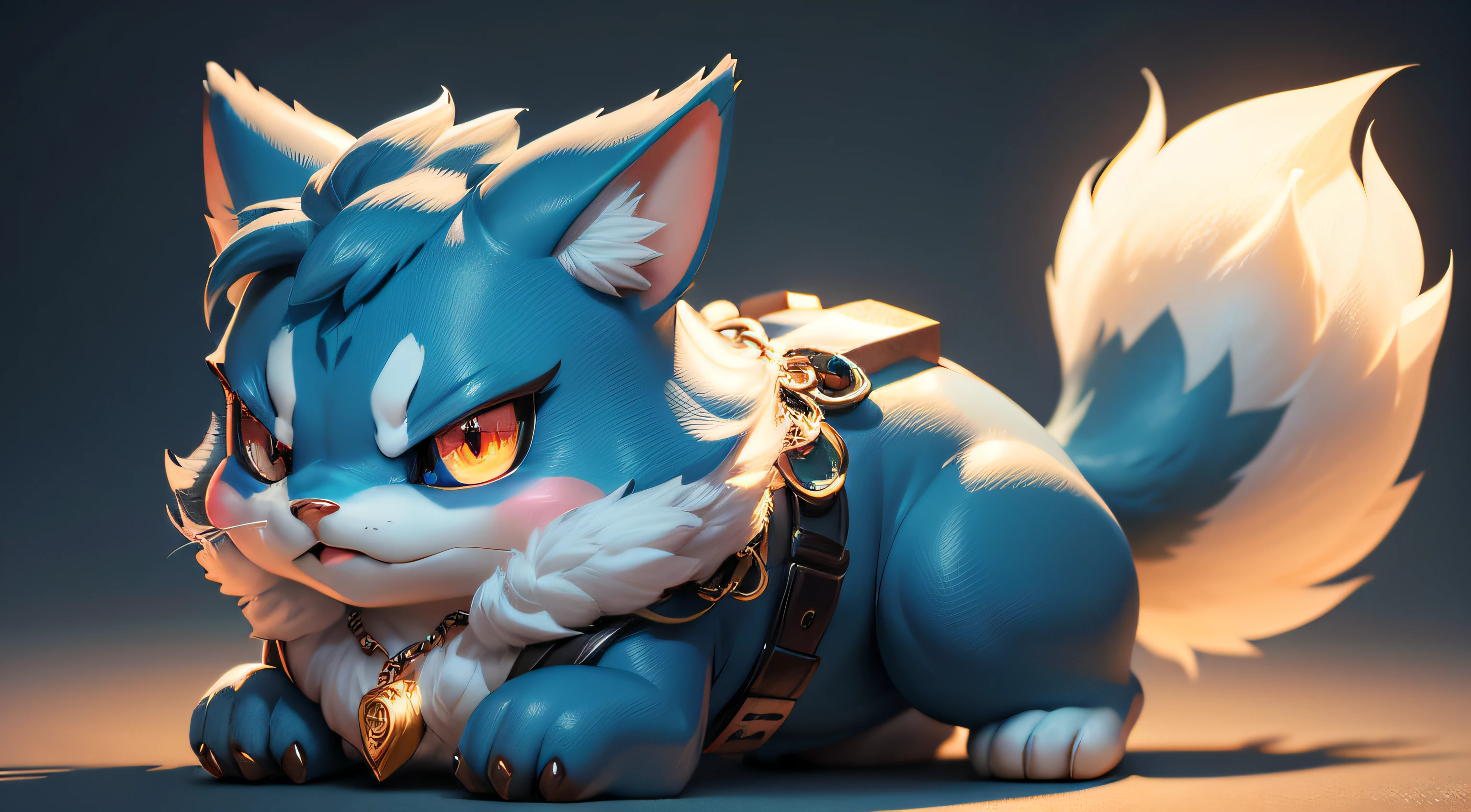Hiryu，Eyes of different colors，Wearing a necklace，Exaggerated expressions，Lovely and fluffy，Logo design，Cartoony，Pokémon，Blue sky，movie light effect，big breasts enchanting，3D矢量艺术，Cute quirky，Fantasy art，Background bokeh，handpainted，digitial painting，gentlesoftlighting，Isometric style，4K 分辨率，photoreal render，Highly detailed and clean，Vector image，Photorealistic masterpiece，professional photoshooting，simple space background，flat white background，isometry，