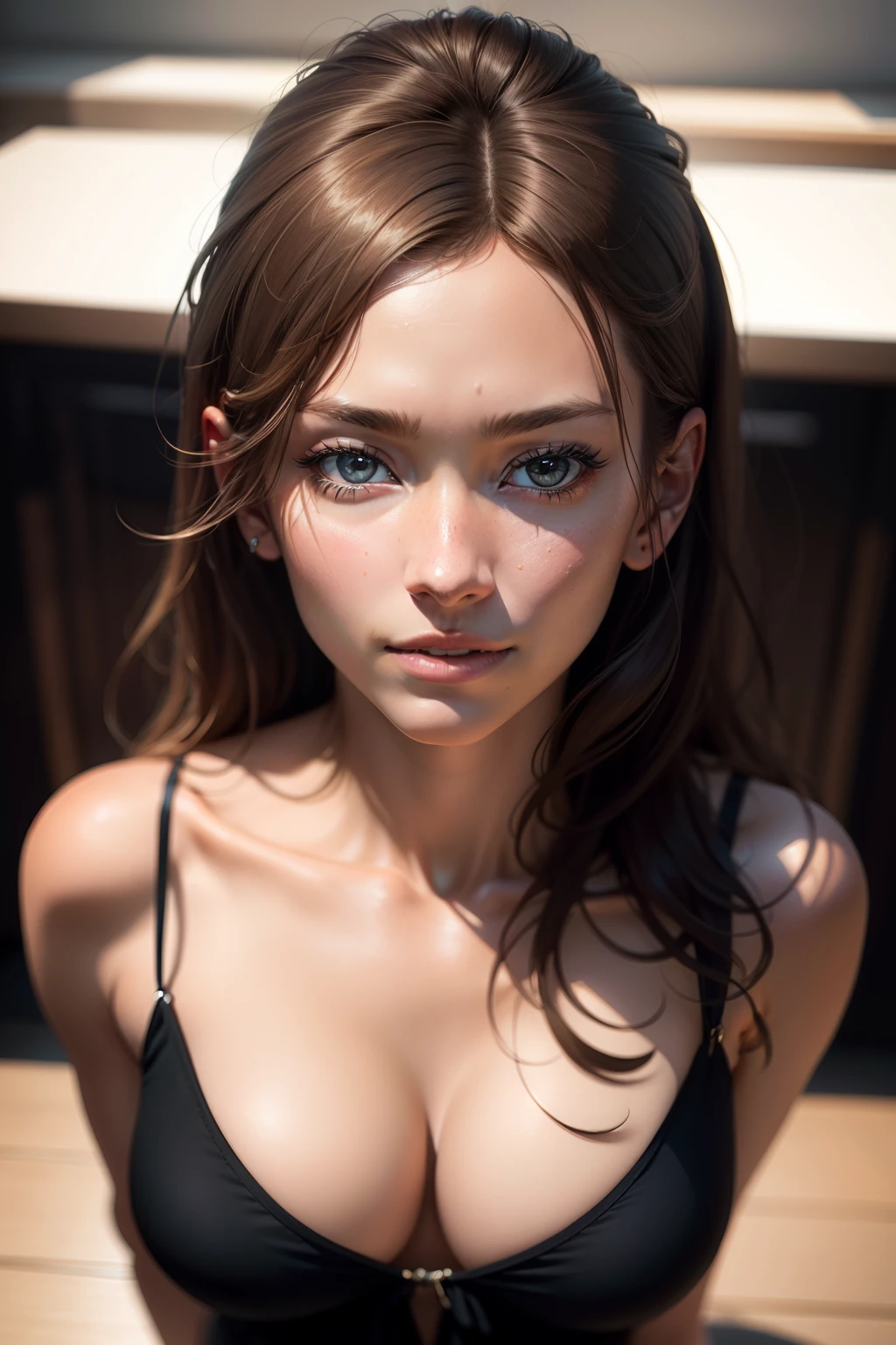 masutepiece,Best Quality,ultra-detailliert,hight resolution,hight resolution,4K,Portrait in 4K,8K,8K Portrait,Unity 8k壁纸,extremely details CG,Realistic,Raw photo,Real person,a portrait photo of,Photorealistic,Shiny skin,Detailed skin, Gisele Bündchen,Dynamic Angle,dynamic angle, from above