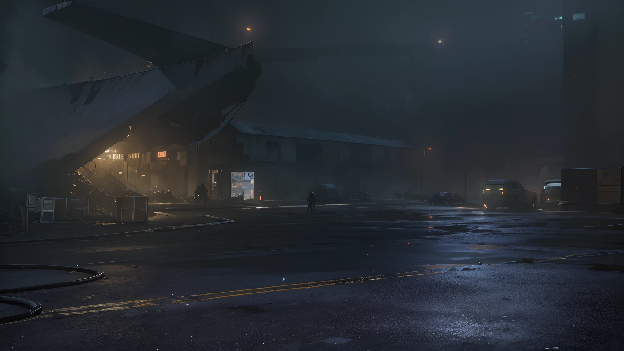 Zumbis no estilo the last of us game, decadence, apocalyptic style, horror, a lot of bullet casings on the floor, A group of zombies from behind, A city overrun by vegetation, oppression, disco Rigido, 4k, um monte de detalhe