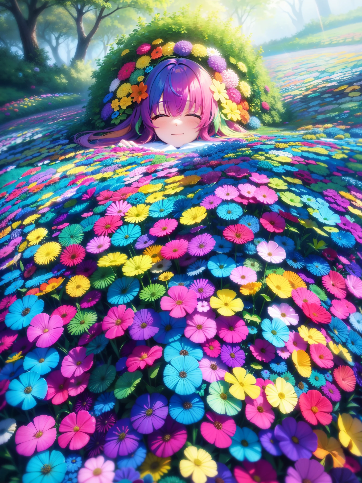 colorful plants,dream magical,Colorful colorful