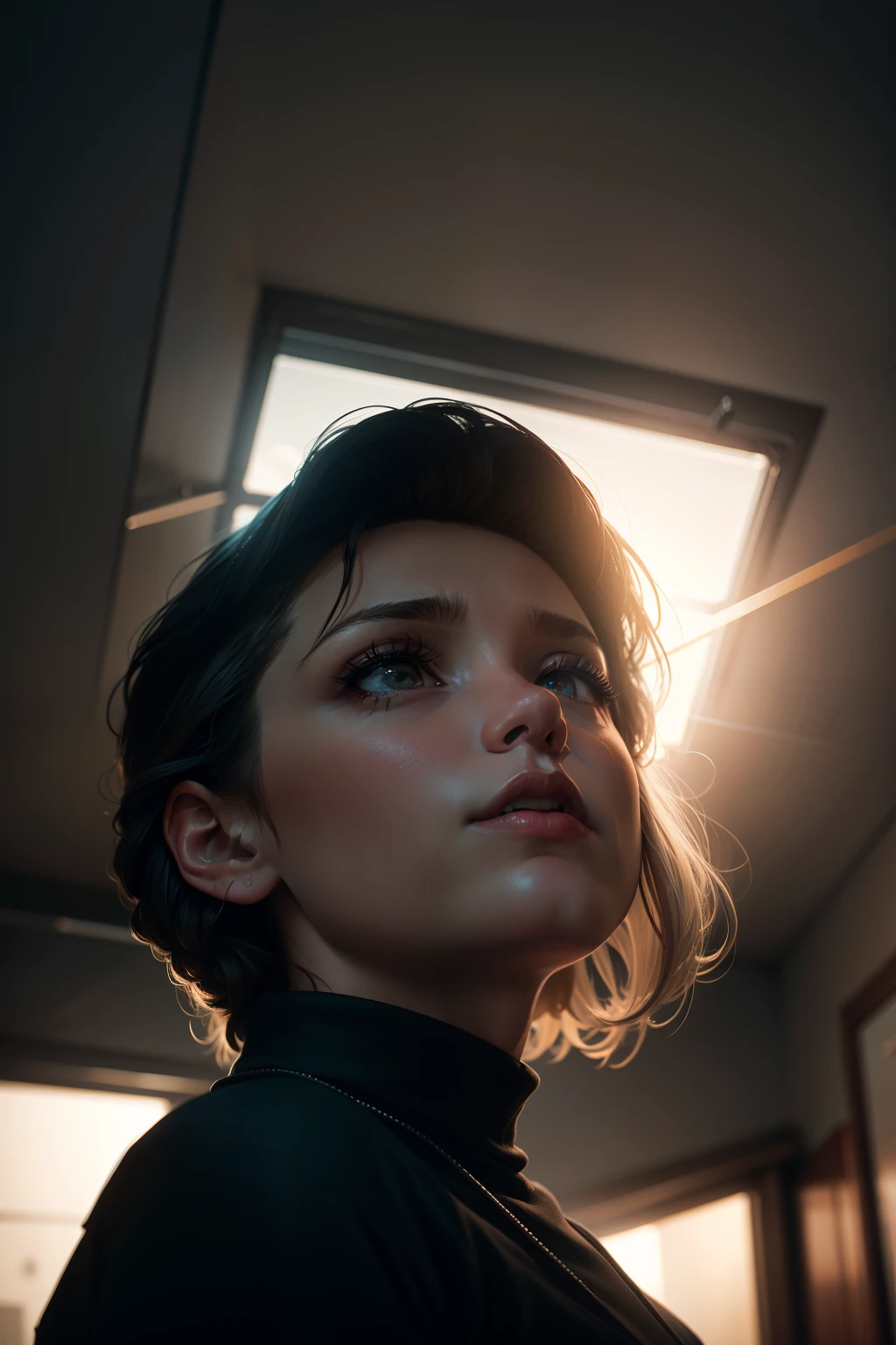 Social realism, cinematic lighting, from below, f/1.2, 4K