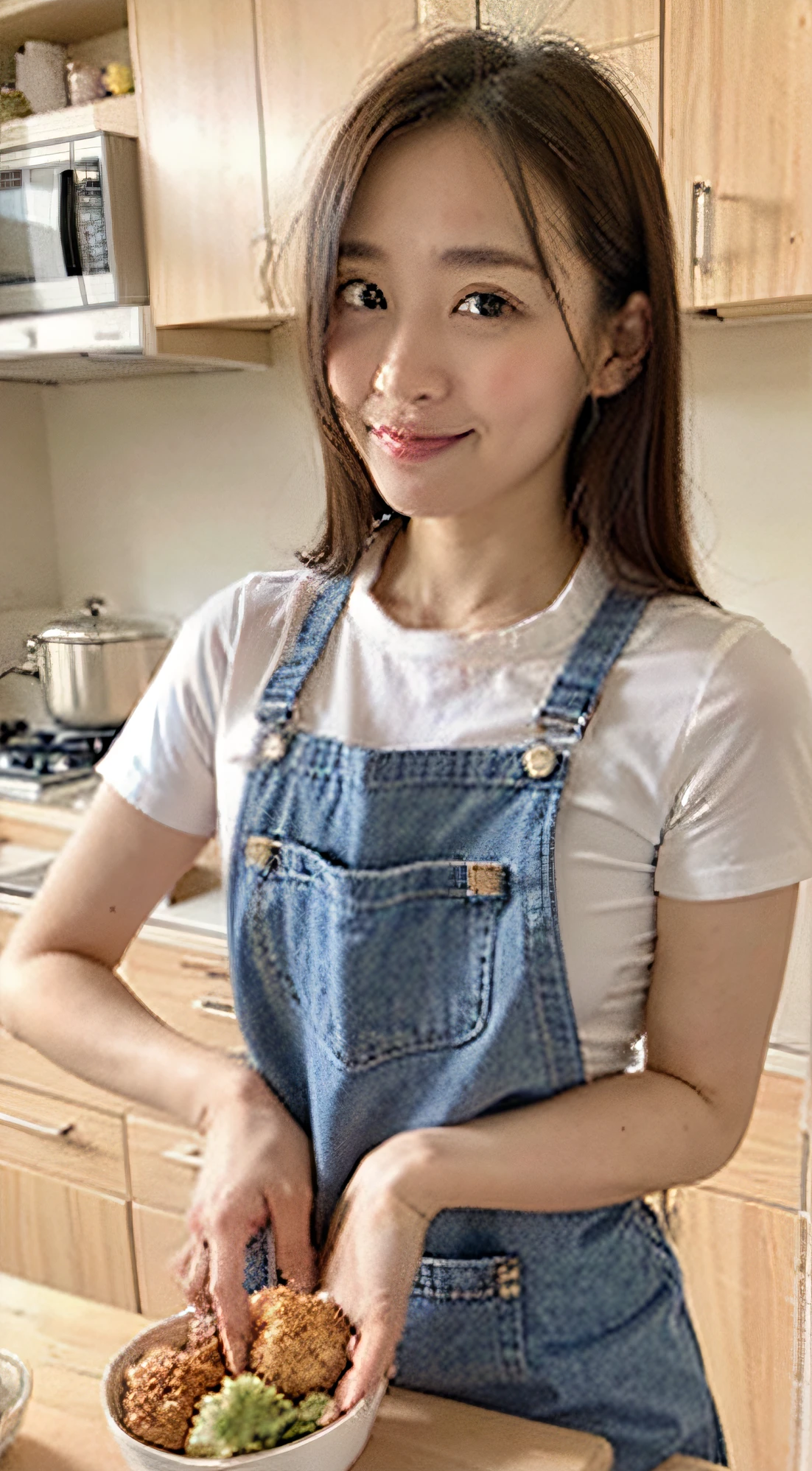 Kitchen at home, pinafore,  Cooking dishes