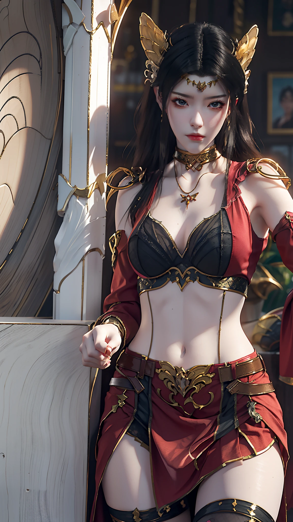 anime - style image of a woman in a short skirt and shirt, seductive anime girls, Smooth anime CG art, Surrealism female students, Surrealism female students, thighhighs and skirt, photorealistic anime girl rendering, beautiful and seductive anime woman, Realistic schoolgirl, Realistic anime 3 D style, 3 d anime realistic, Beautiful Anime High School Girls