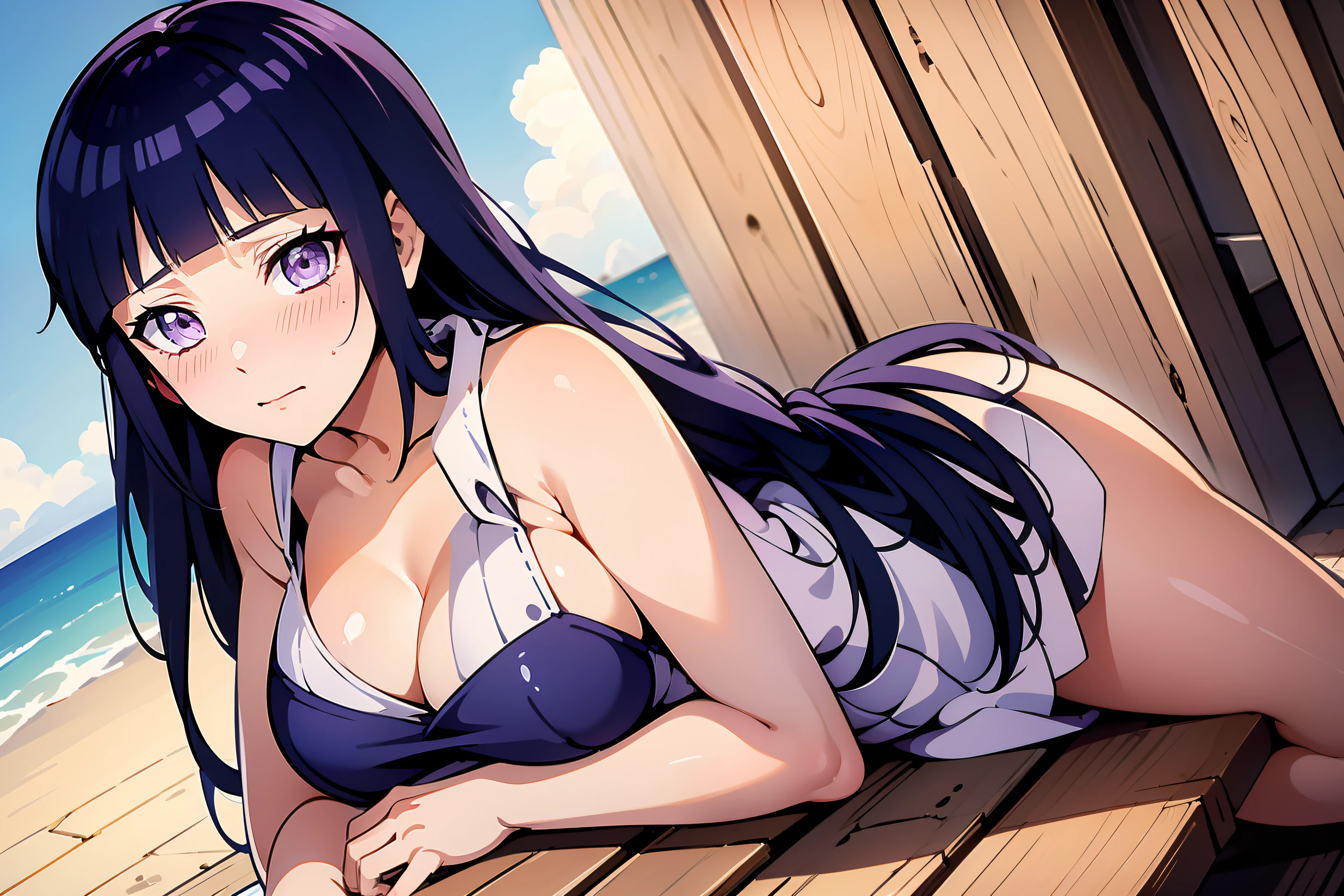 Hinata Hinata，bathing towel，White eyes，Bigboobs，Modern rental housing，Panicked labels，Summoned from the Hokage world to the world of Reiki Recovery where the protagonist is