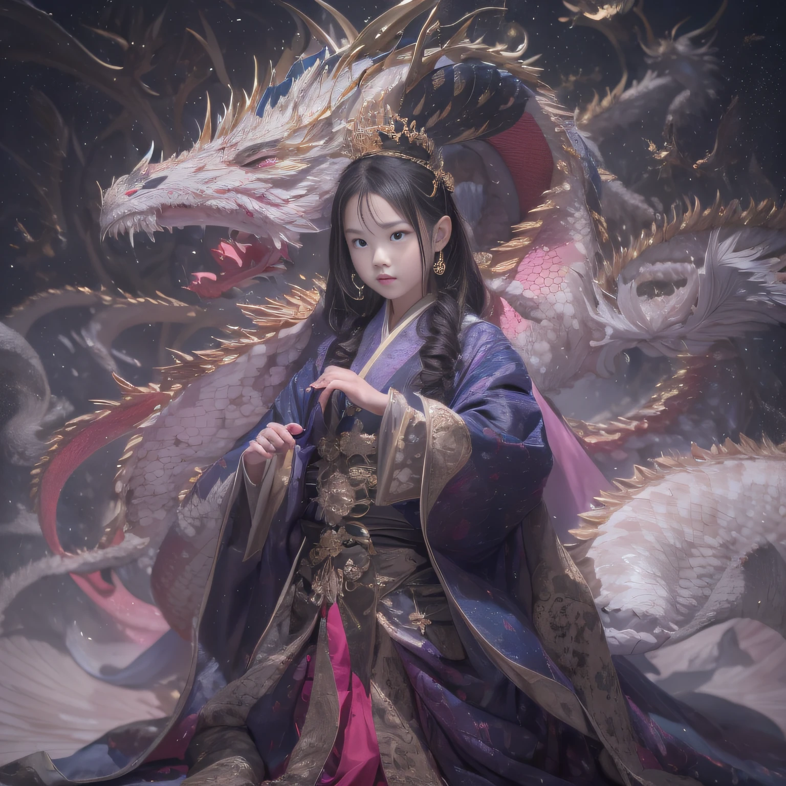 32K(tmasterpiece,k hd,hyper HD,32K)Long flowing black hair,Gold jewelry area in the back room,Smoke ring girl ,Bronze Dragon Protector (realisticlying:1.4),Python pattern robe,Purple-pink tiara,Snowflakes fluttering,The background is pure,Hold your head high,Be proud,The nostrils look at people, A high resolution, the detail, RAW photogr, Sharp Re, Nikon D850 Film Stock Photo by Jefferies Lee 4 Kodak Portra 400 Camera F1.6 shots, Rich colors, ultra-realistic vivid textures, Dramatic lighting, Unreal Engine Art Station Trend, cinestir 800,Hold your head high,Be proud,The nostrils look at people,32K(tmasterpiece,k hd,hyper HD,32K)Long flowing black hair,Backroom pond,zydink, a color, Asian people (A unicorn), (Silk scarf), Combat posture, looking at viewert, long whitr hair, Floating hair, Hanfu, Chinese clothes, longer sleeves, (abstract ink splash:1.2), white backgrounid,Kirin Beast Protector (realisticlying:1.4), (realisticlying:1.4),,The nostrils look at people, A high resolution, the detail, RAW photogr, Sharp Re,