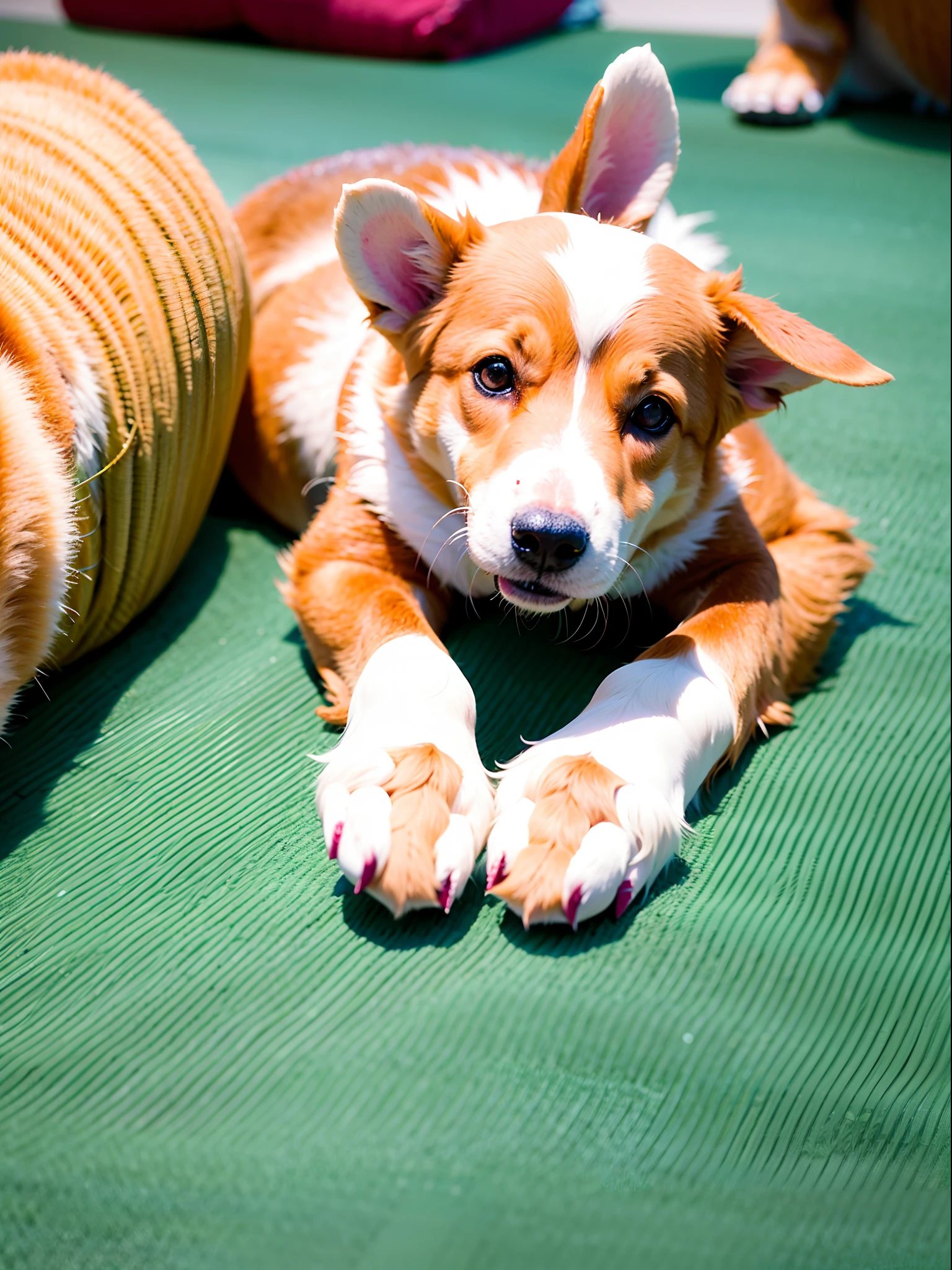 Corgi limped to the floor