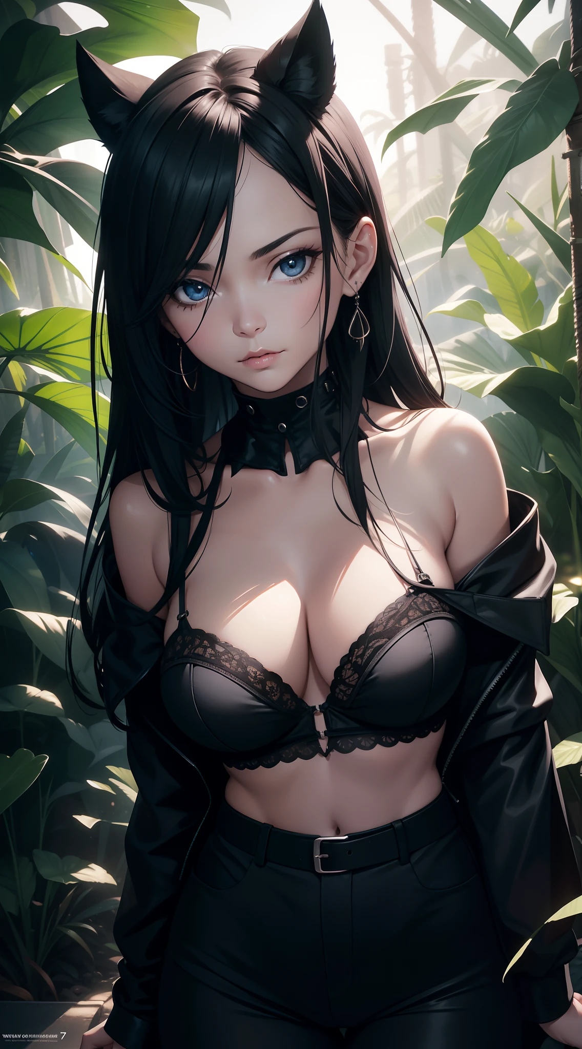 tmasterpiece, Johnny Depp walks through the jungle at night in a firefly, (high detal:1 1), Rough face, cleavage,black long pants,Black Panther,Off-the-shoulder attire,Large breasts,Natural skin, high qulity, NSFW, beautidful eyes, (Detailed face and eyes), (the face: 1 2), noises,Extra, real photograph, ....PSD, Lamp film photography, sharp fokus, contrasty lighting, Delicate skin, High resolution 8K, insanely details, realisticlying, professional photoshooting, 8K UHD, SLR camera, softlighting, high high quality, filmgrain, Fujifilm XT3