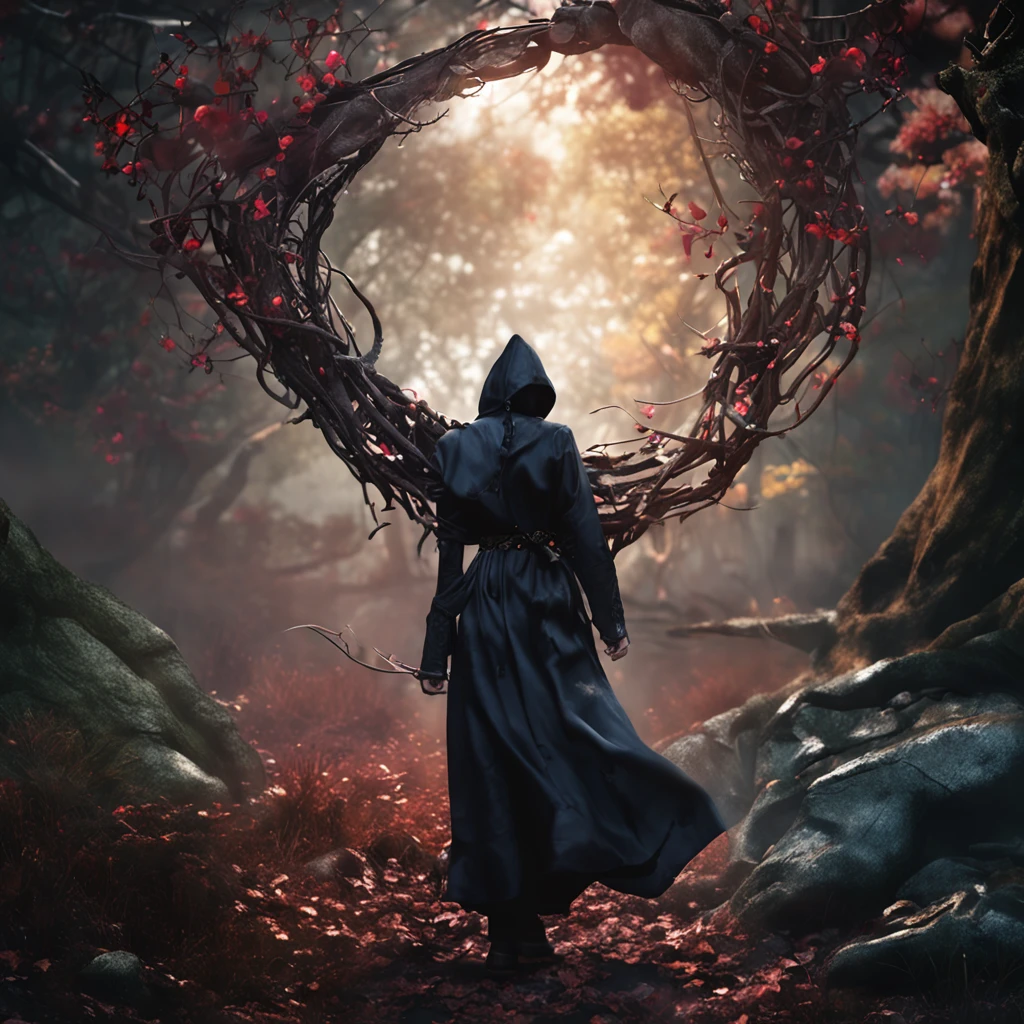 Best quality, Masterpiece, 超高分辨率, (photograph realistic:1.4), surrealism, Dream-like,fusionart, Shadowdancer, shadow magic, darkness control, stealth, shadowstep, umbral spells, hidden blade,