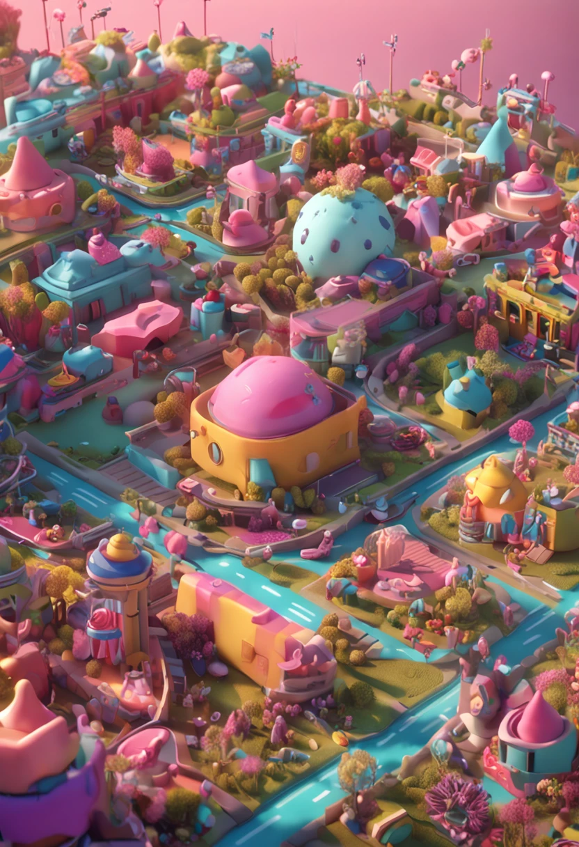 Minitary，Super cute clay world, cute clay freeze frame animation, tiltshift，Excellent lighting，Volume music，brush rendering，。.3D，surpass
detail