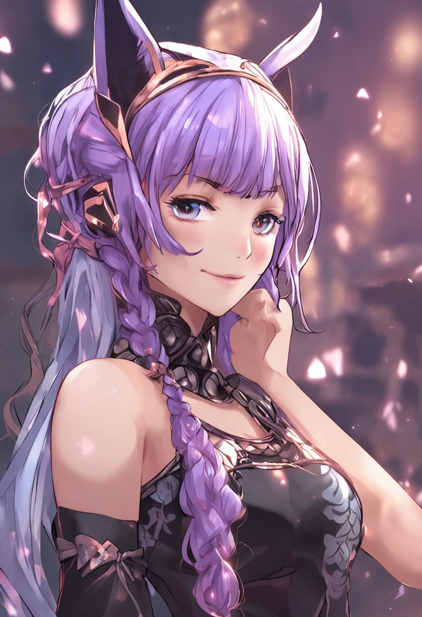 Very detailed, Seductive female sweating, Breasts covered with rose petals, (full, Pink/blue hair), Centered on the face, face focus, Complex eyes,