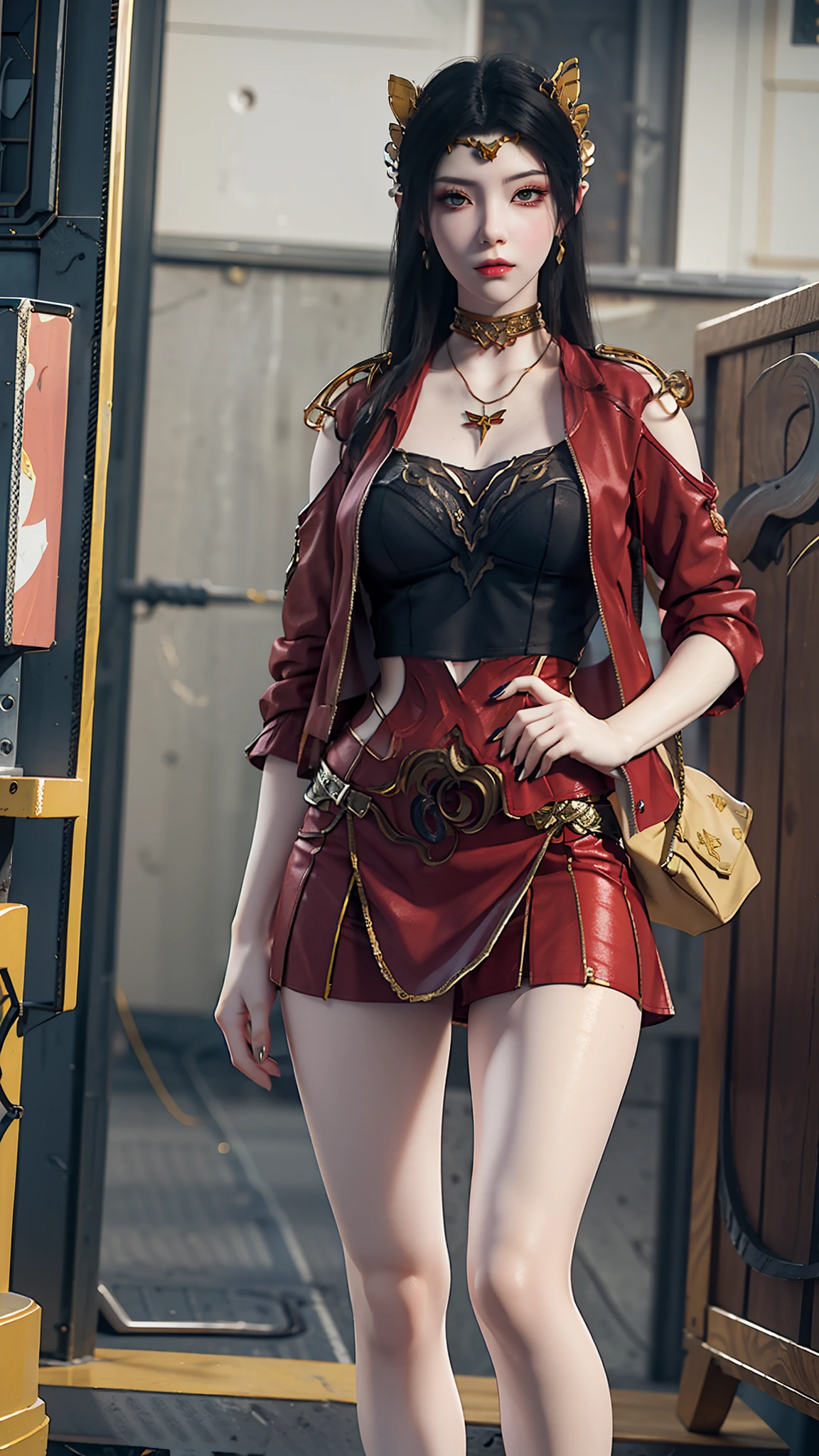 anime - style image of a woman in a short skirt and jacket, Smooth anime CG art, made with anime painter studio, Realistic anime 3 D style, photorealistic anime girl rendering, drawn in anime painter studio, Photorealistic anime, anime styled 3d, 3 d anime realistic, maya fey from ace attorney, Makoto Shinkai. High detail, anime realism style