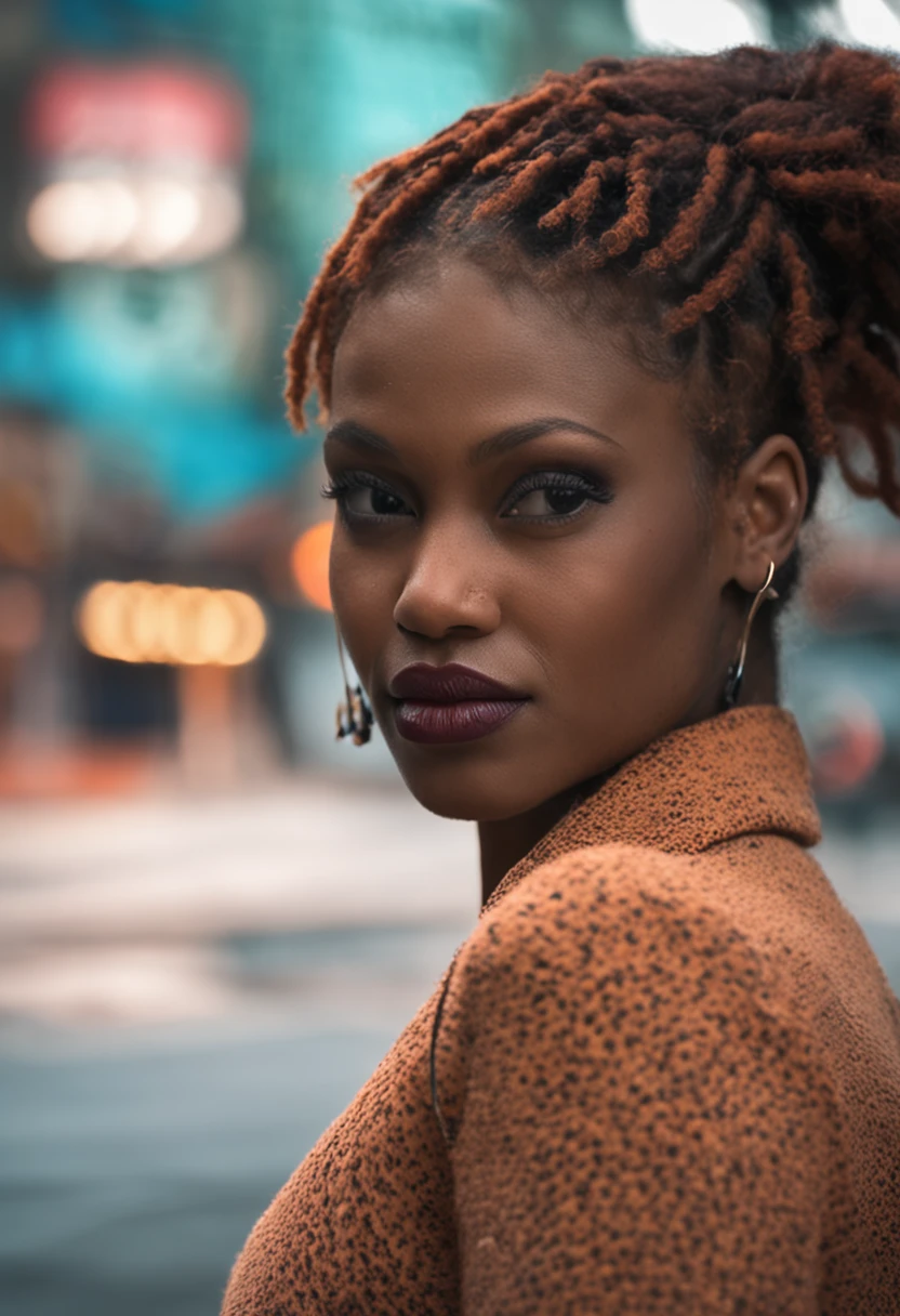 A black woman with blonde hair can be considered a unique and attractive combination. A pele morena geralmente complementa as mechas loiras, destacando ainda mais a beleza dos cabelos. Hair color can range from a light blond to a darker blond, and the intensity of the color can be adapted according to personal preferences. This combination of physical characteristics can result in an exotic and rather flashy appearance. imagem e PNG