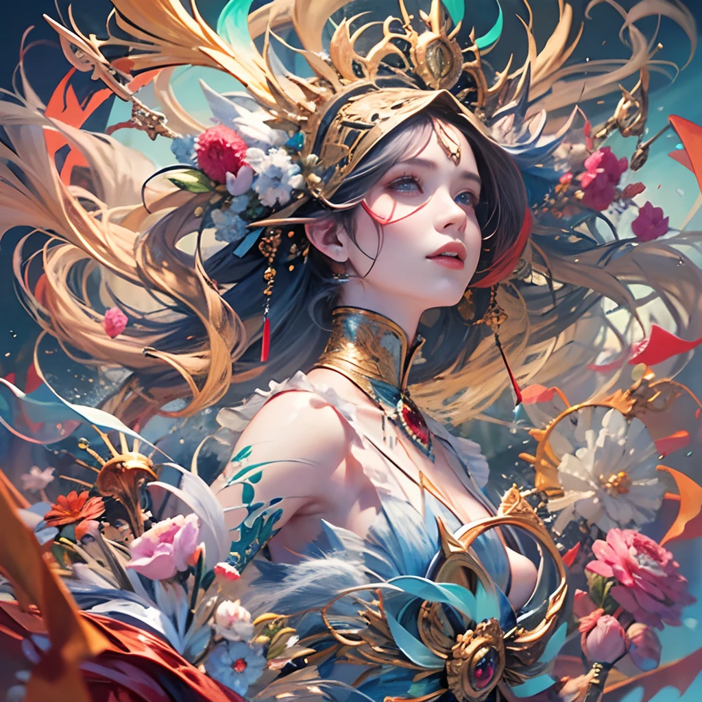 Pregnant woman, Linzuki, biggest breast Extreme thighs, one girl, there is a dragon behind him, Dunhuang style, surrealism, hyperrealism, suprematism, classicism, UHD, retina, masterpiece, curated, textured skin, anatomically correct, super detail, high detail, high quality, 1080p, high resolution, highest quality, award-winning, 16k, 8k, 4k, hd